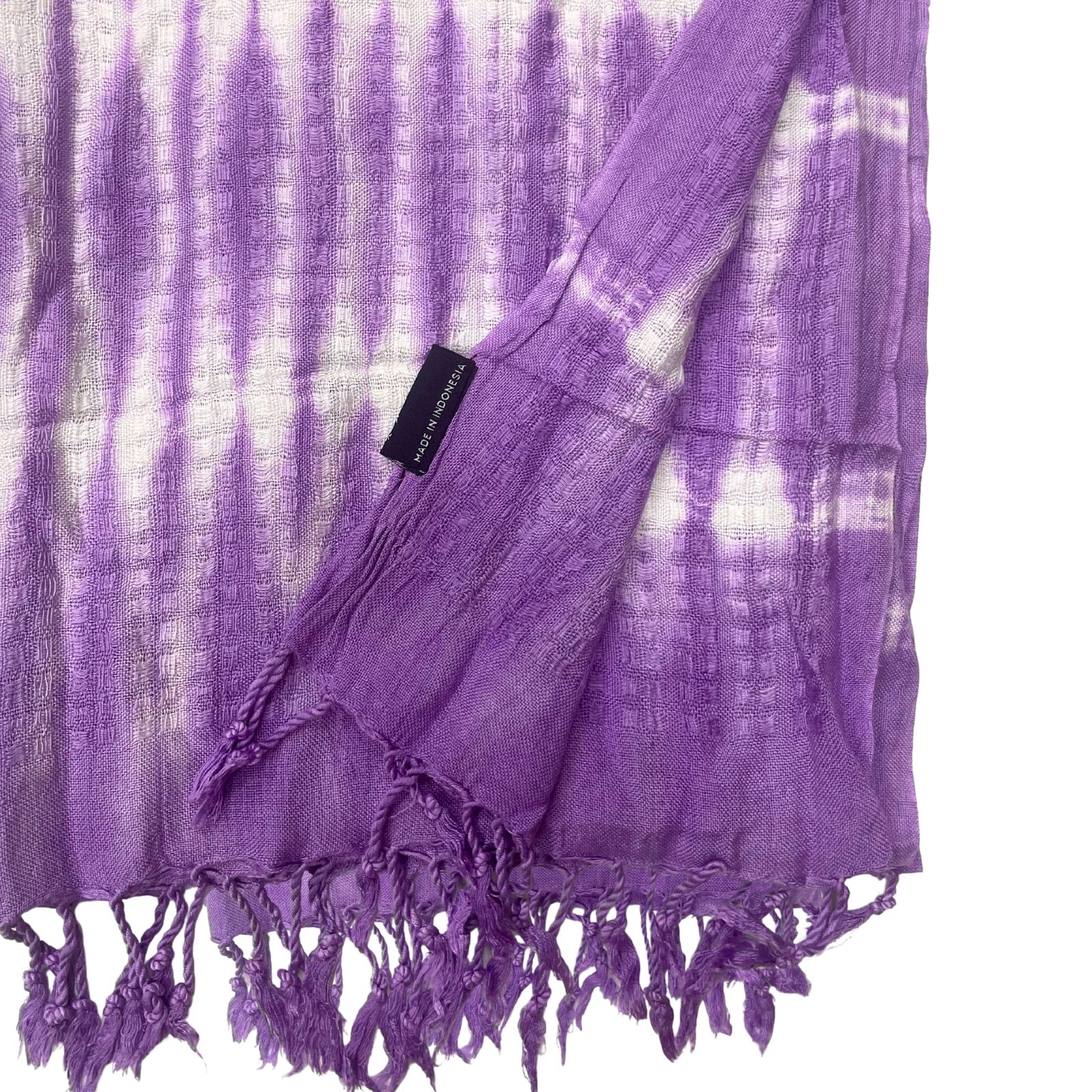 Estola/Bufanda Boho Java Art - Rayas lavanda & Motivo - 62 x 200 cm - Imagen 4