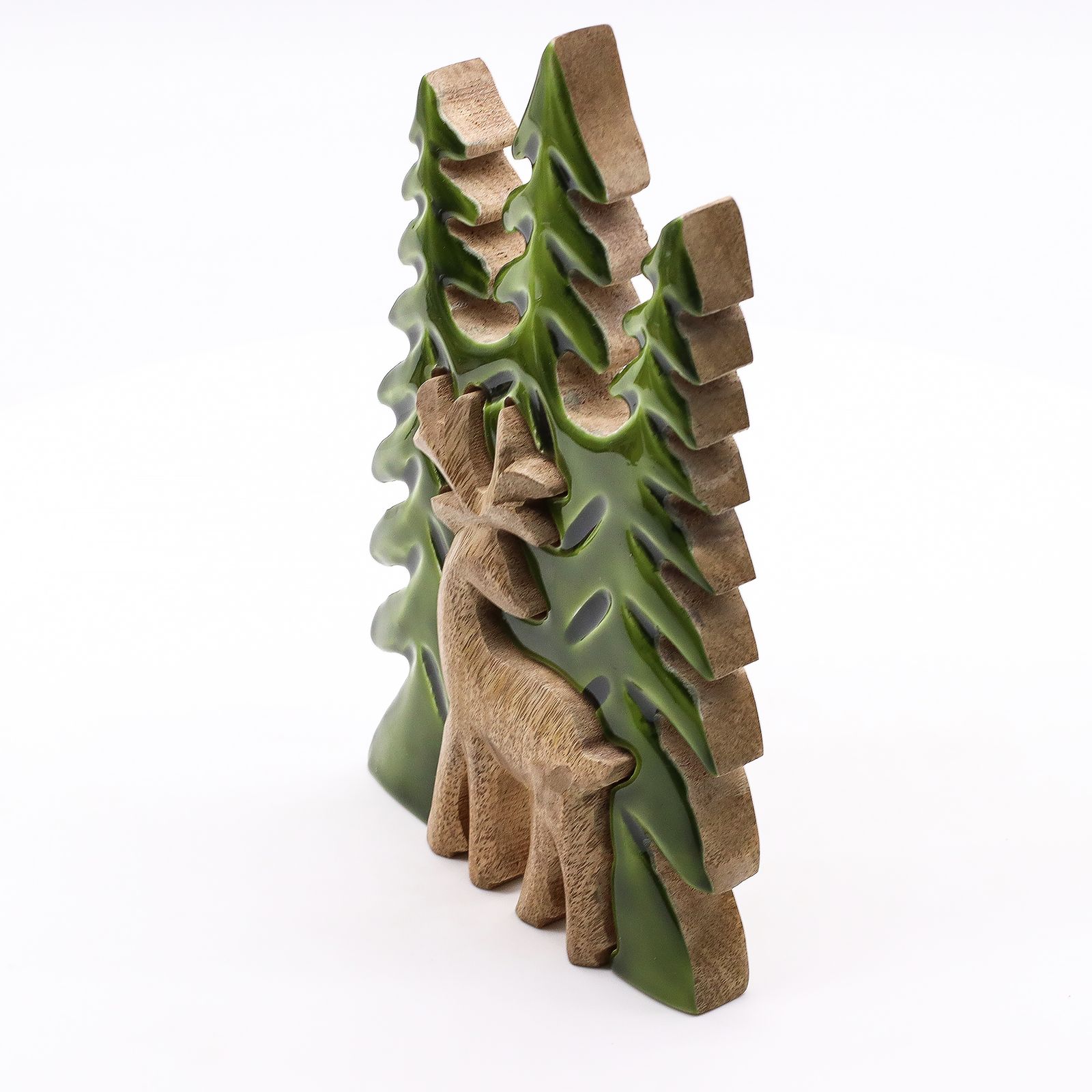 Perdido en el bosque - Ciervo en el bosque 3D Decoración de madera - 25x15cm - Imagen 9