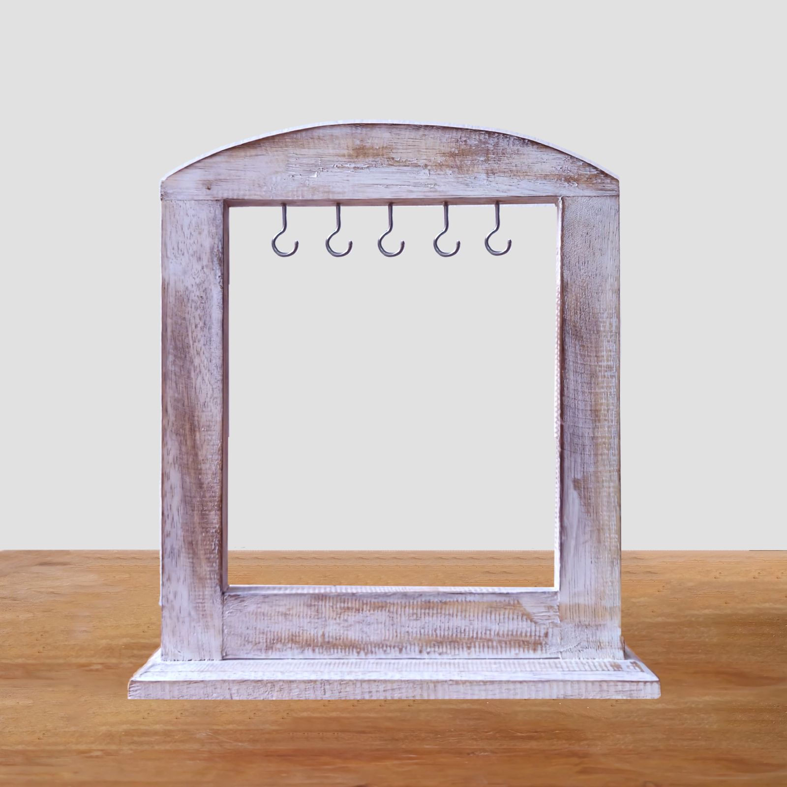 Soporte Pequeño para Colgar - Madera Blanqueada (30x25 cm) - Imagen 2