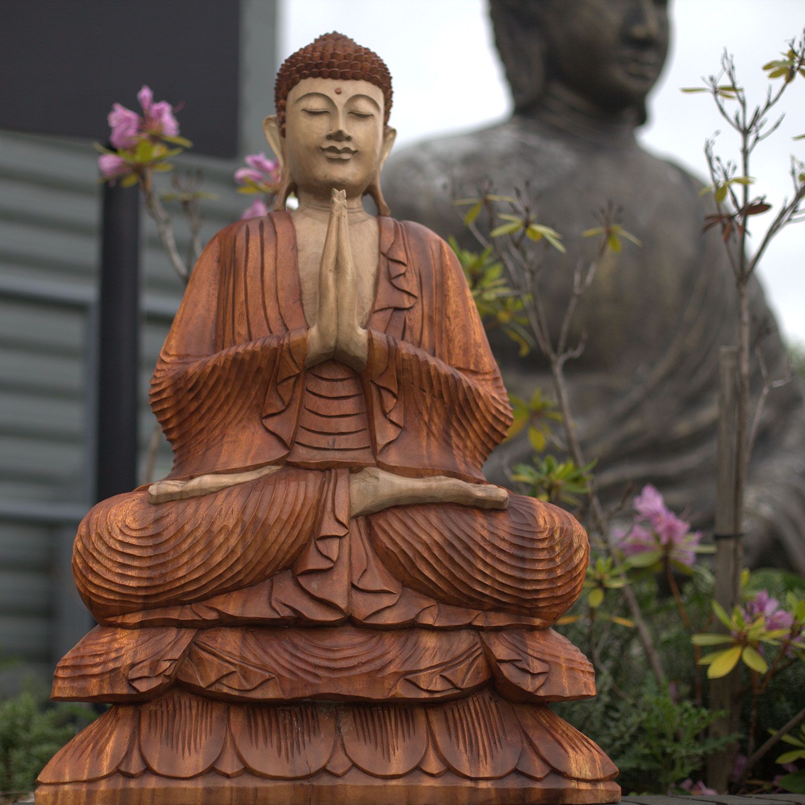 Estatua de Buda Tallada a Mano - 80cm Bienvenido - Imagen 10