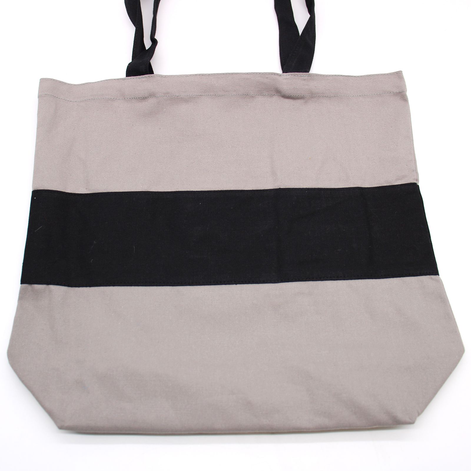 Bolsas de Algodón de Dos Tonos - 38x42x12cm - Gris y Negro - 280g - Imagen 3