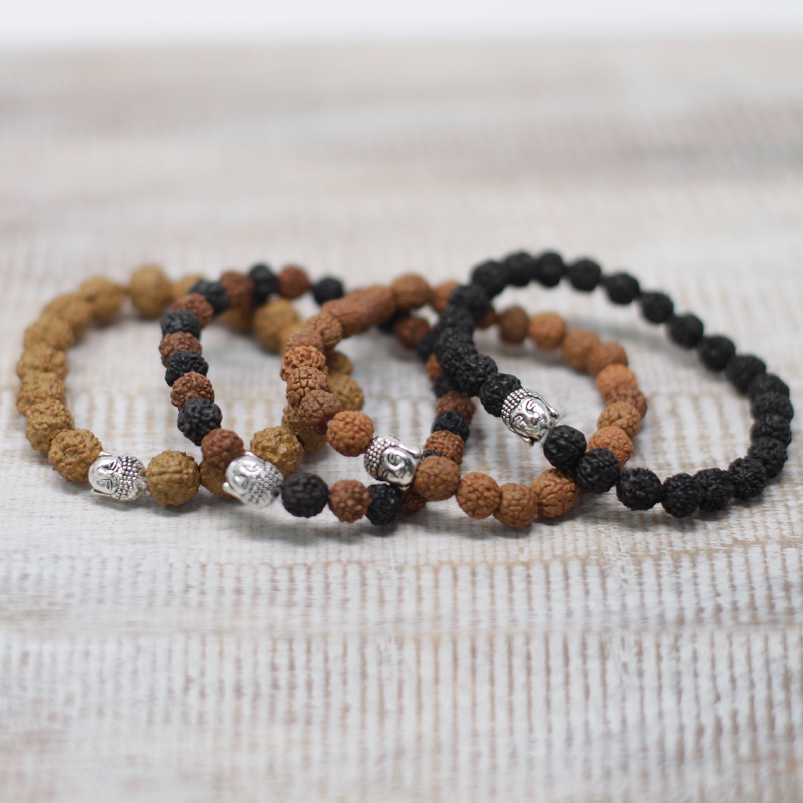 Surtido de brazaletes Rudraksha Buddah - Imagen 2