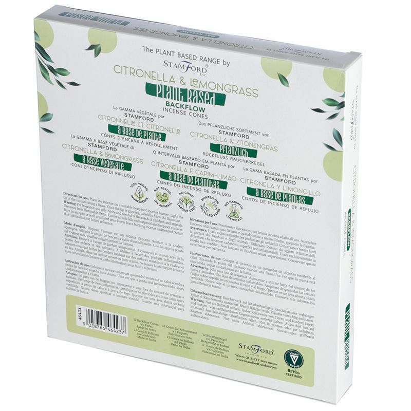 Conos de Incienso de Reflujo a Base de Plantas - Citronela y Hierba de Limón - Imagen 2