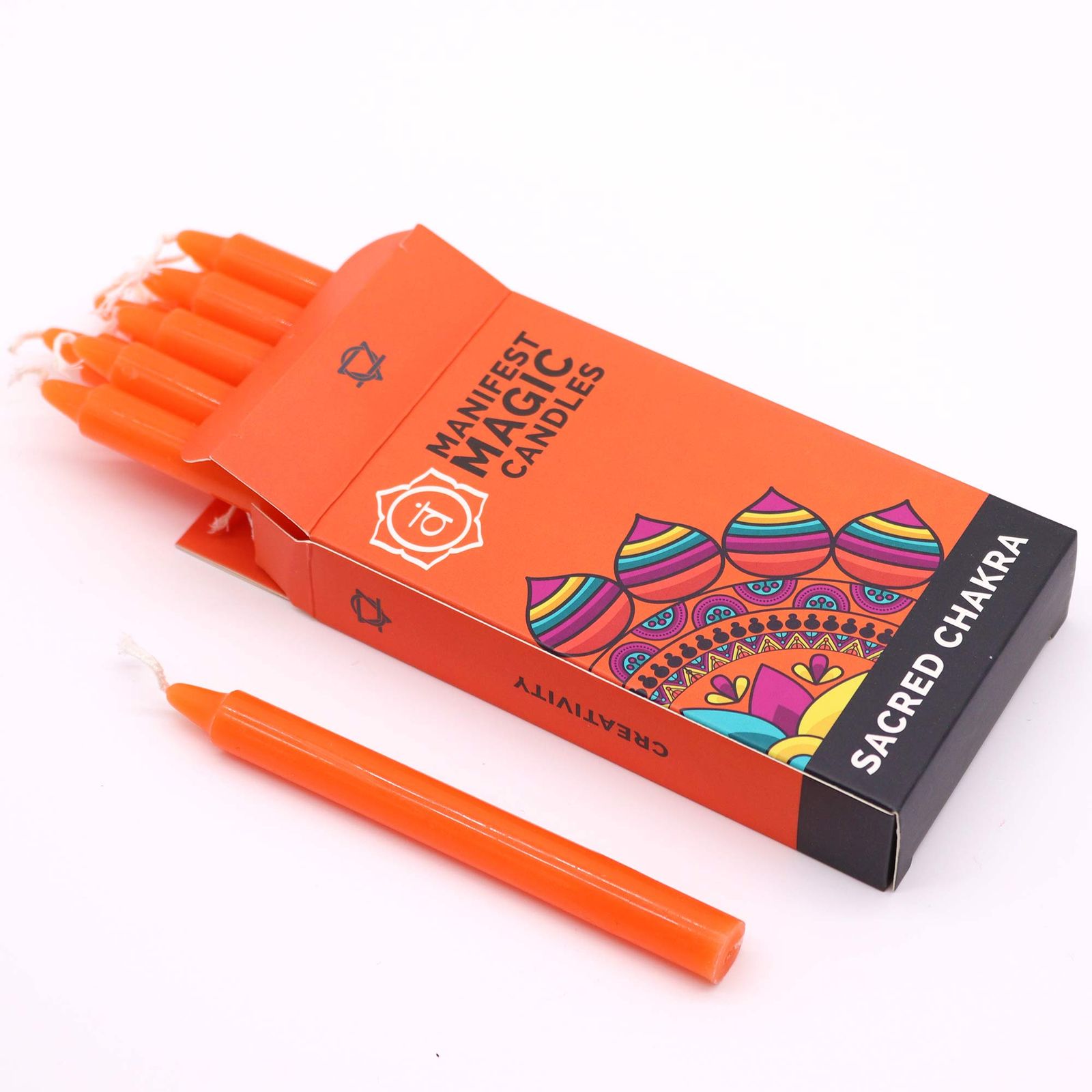 Velas Mágicas Manifest (pack de 12) - Naranja - Chakra Sagrado - Imagen 2