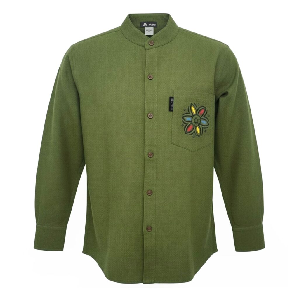 Nomad Sari Kathmandu Camisa - Verde Bosque - Grande