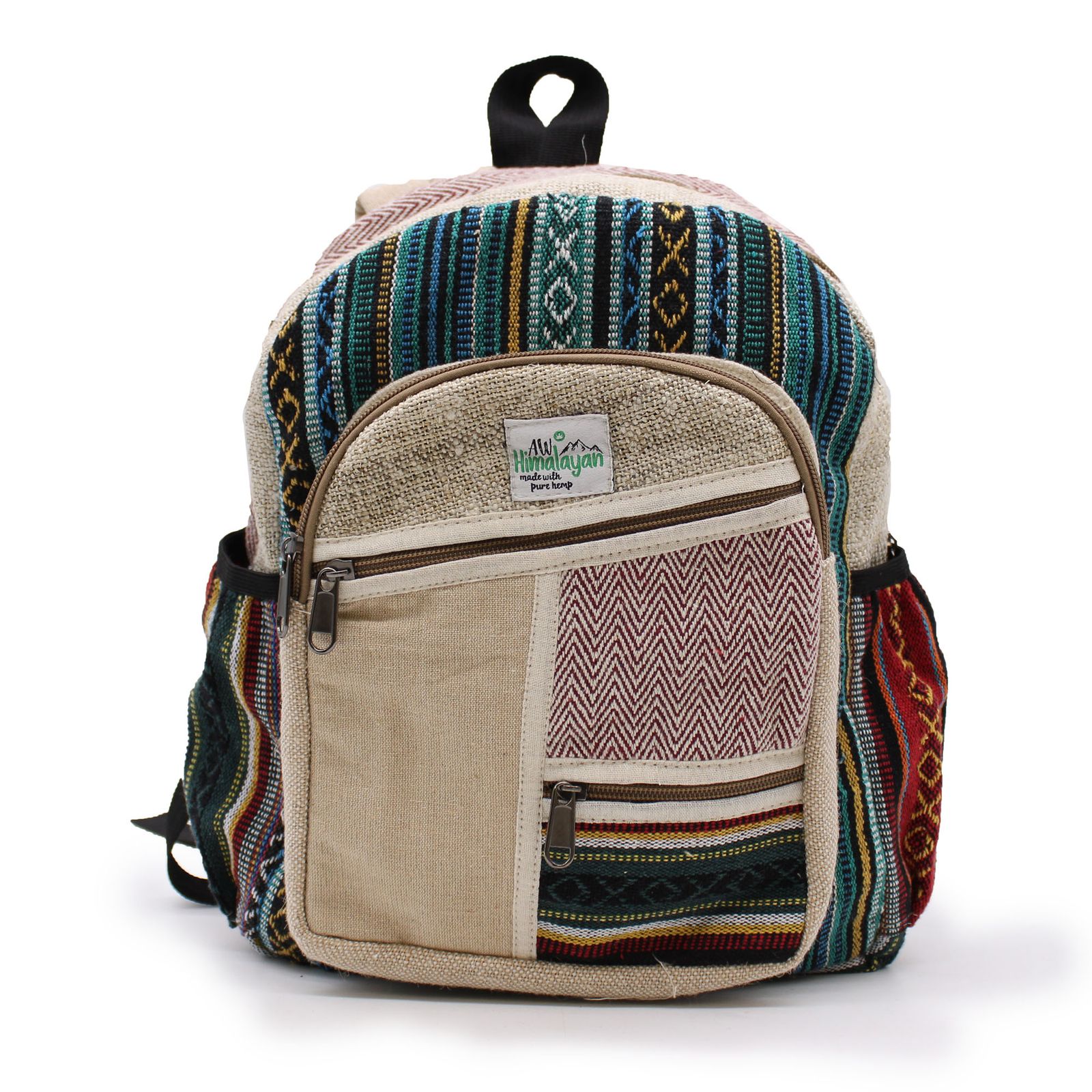 Mochila pequeña de cáñamo - Estilo Zig Zag Zips - Imagen 4