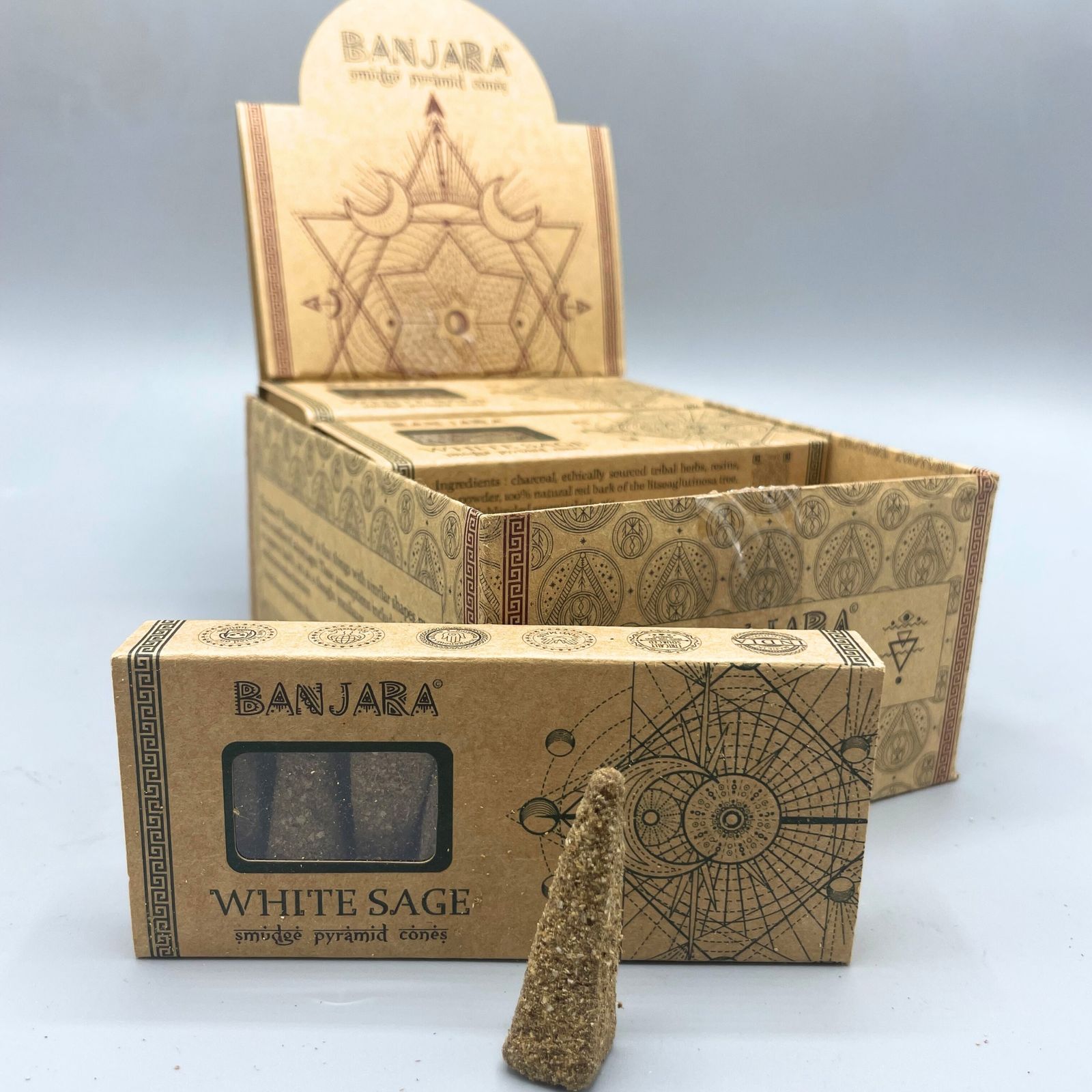 Conos piramidales Banjara Smudge - Trigo blanco - Imagen 4