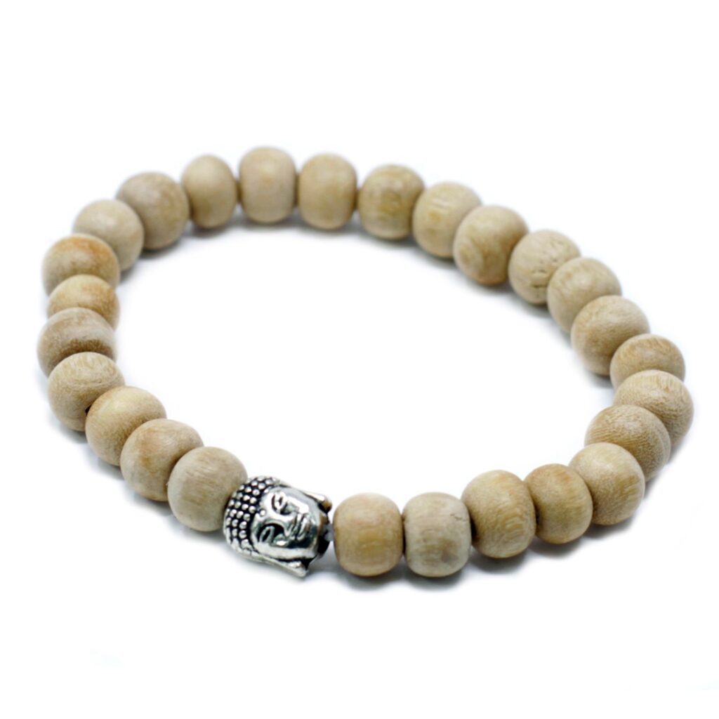 Cuentas de sandalia fragantes y brazalete Buddah