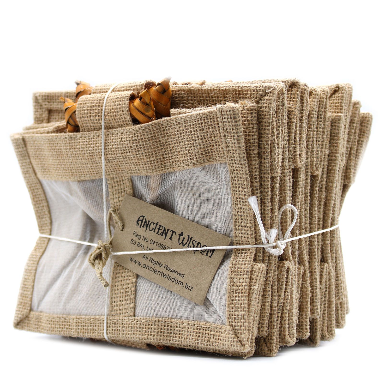 Bolsa de Regalo con Ventana de Yute Puro y Algodón - 2 Ventanas - Imagen 4