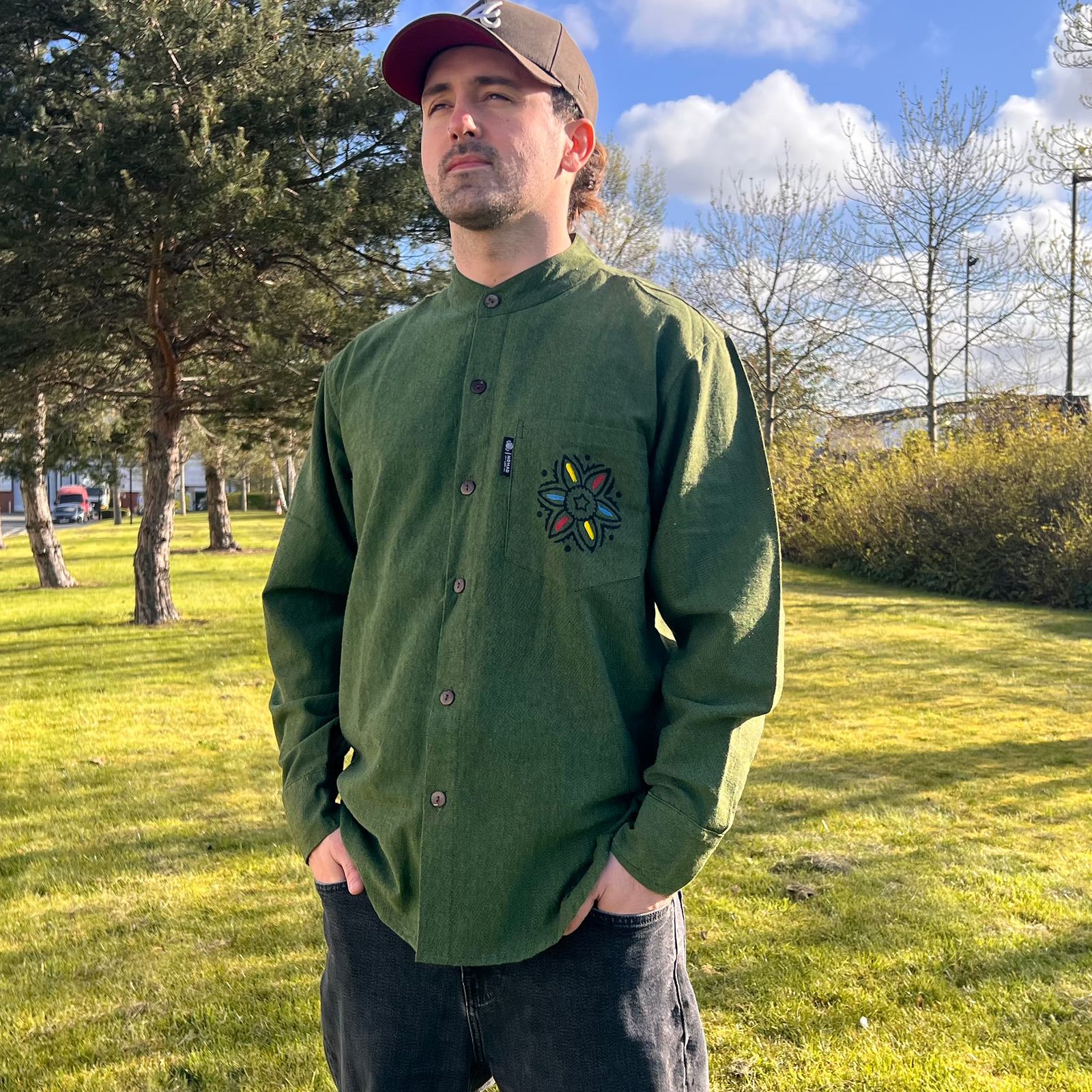 Nomad Sari Kathmandu Camisa - Verde Bosque - Grande - Imagen 4