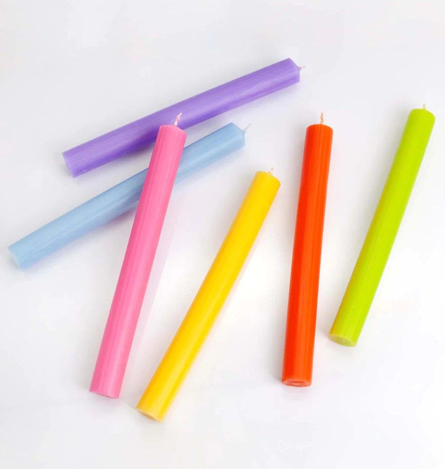 Velas a Granel de Color Sólido - Lila Rústica - Paquete de 10 - Imagen 4