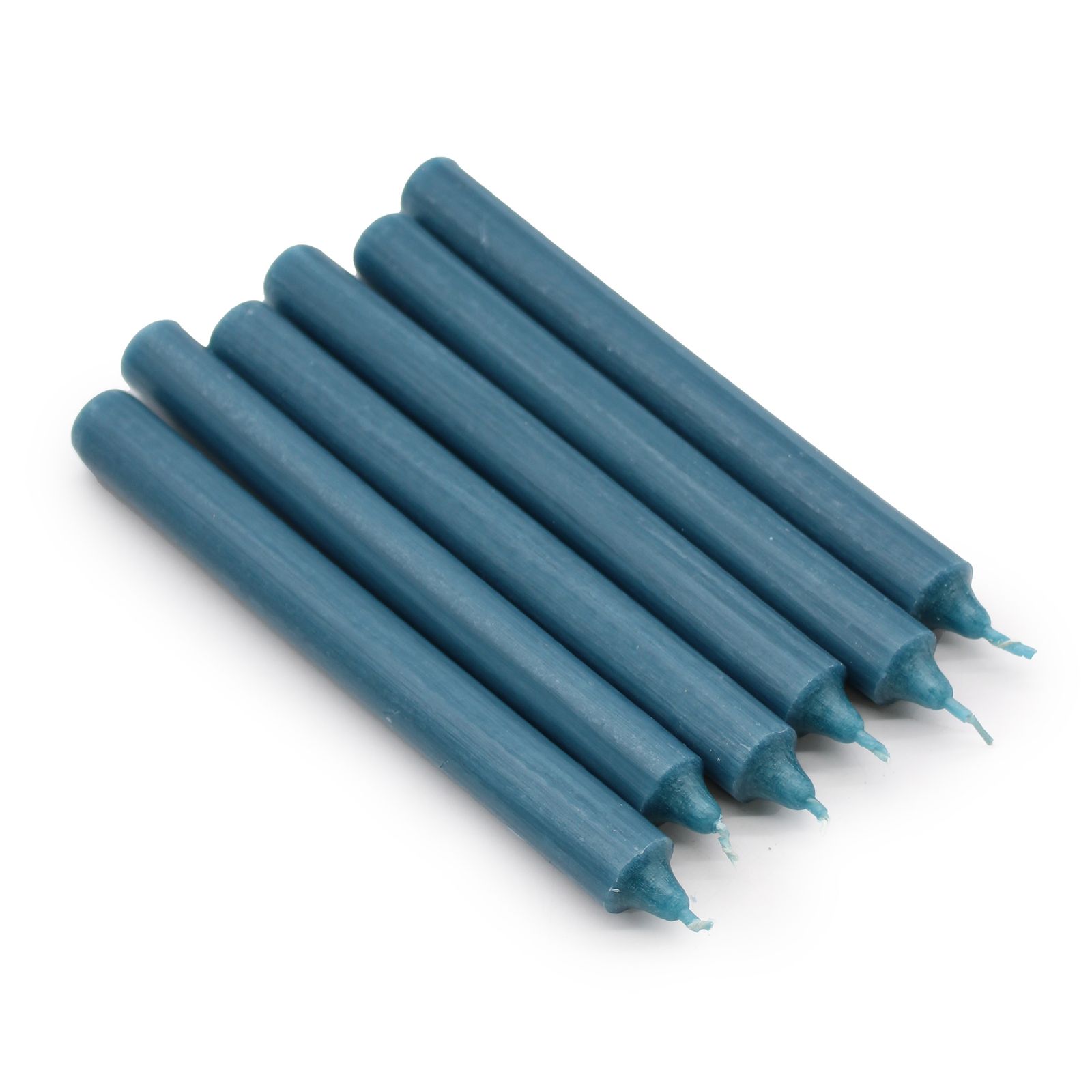 Juego de Velas de Mesa de Color Sólido - Pack de 21 - Teal Rústico - Imagen 2