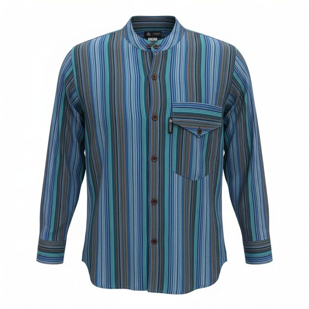 Nomad Sari Grandad Camisa - Turquesa - XL