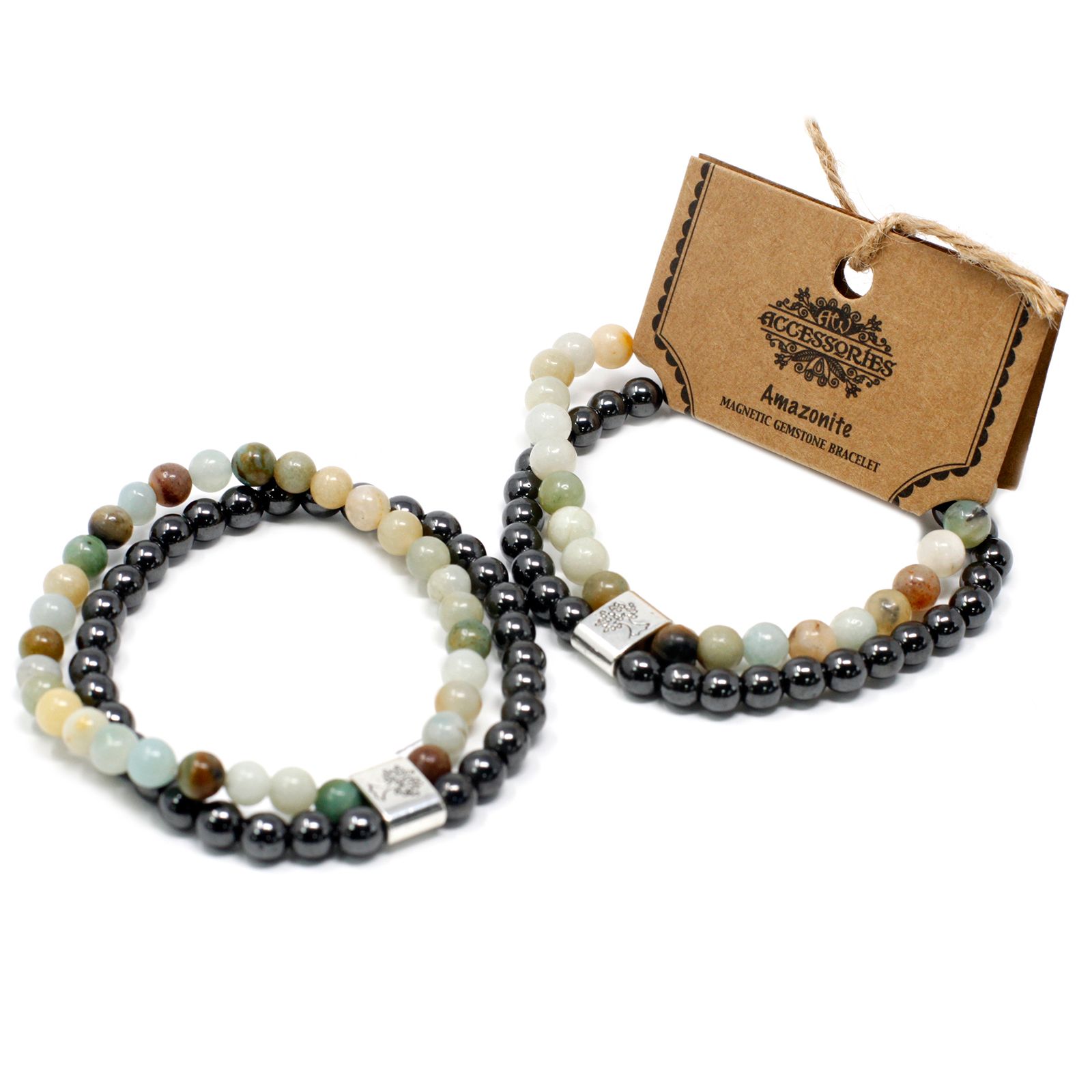 Pulsera de Piedras Preciosas Magnéticas - Amazonite - Imagen 4