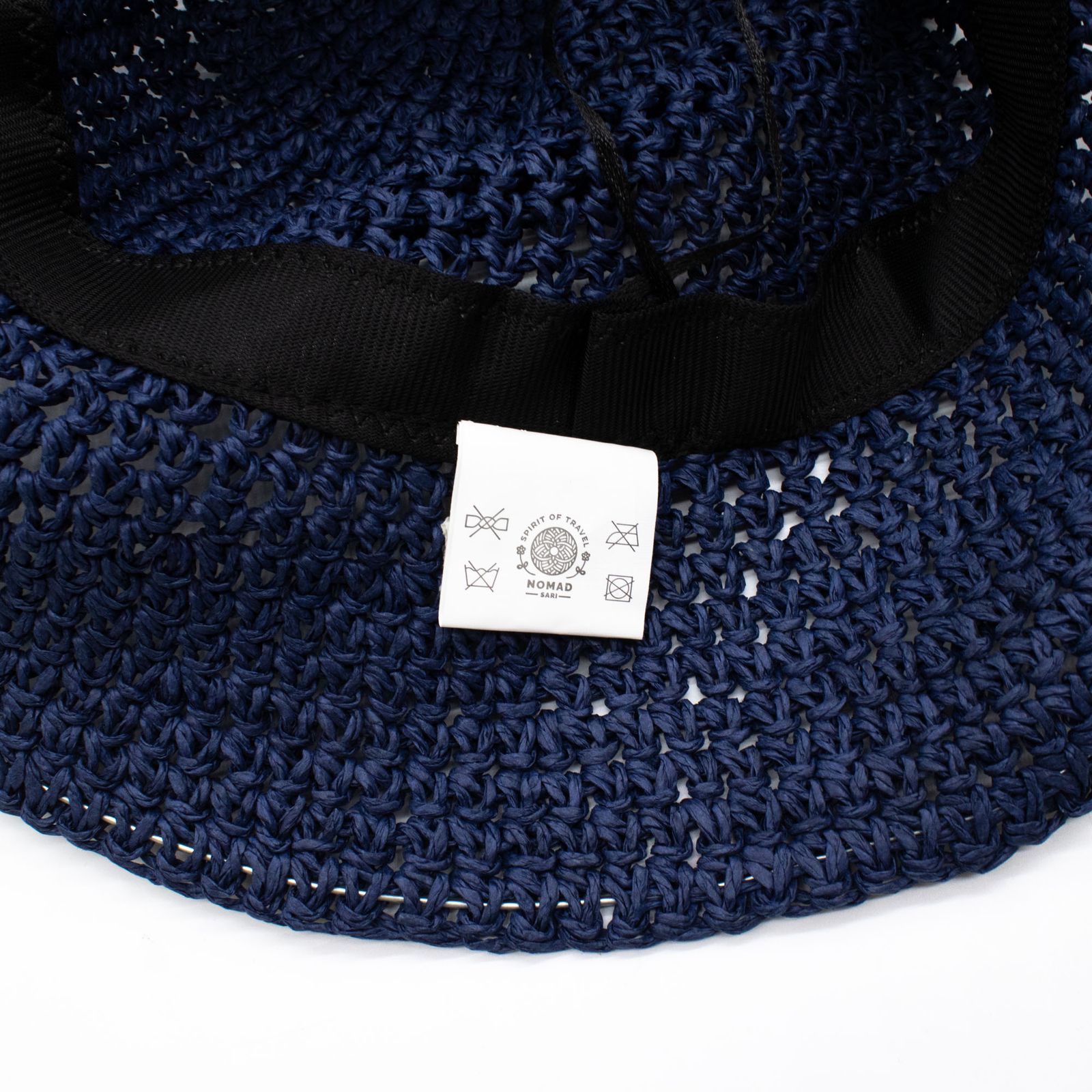 Nomad Sari Sombrero de paja de ala blanda para el sol - Azul marino - Imagen 6