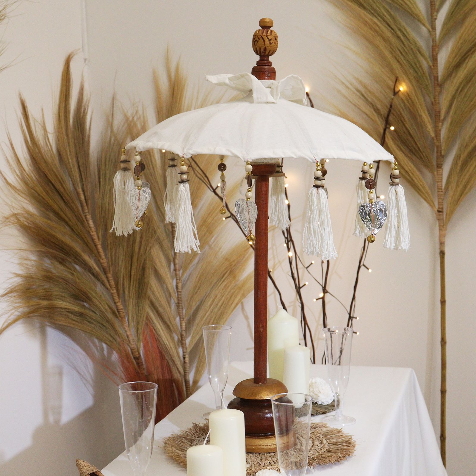 Sombrilla Bali Home Decor - Lona - Natural - 40cm - Imagen 8