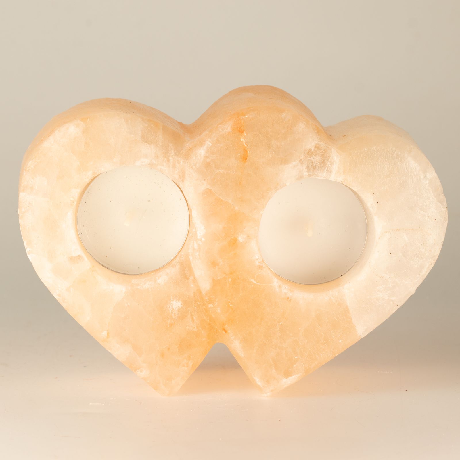 Portavelas Sal Doble Corazón 1Kg - Imagen 3