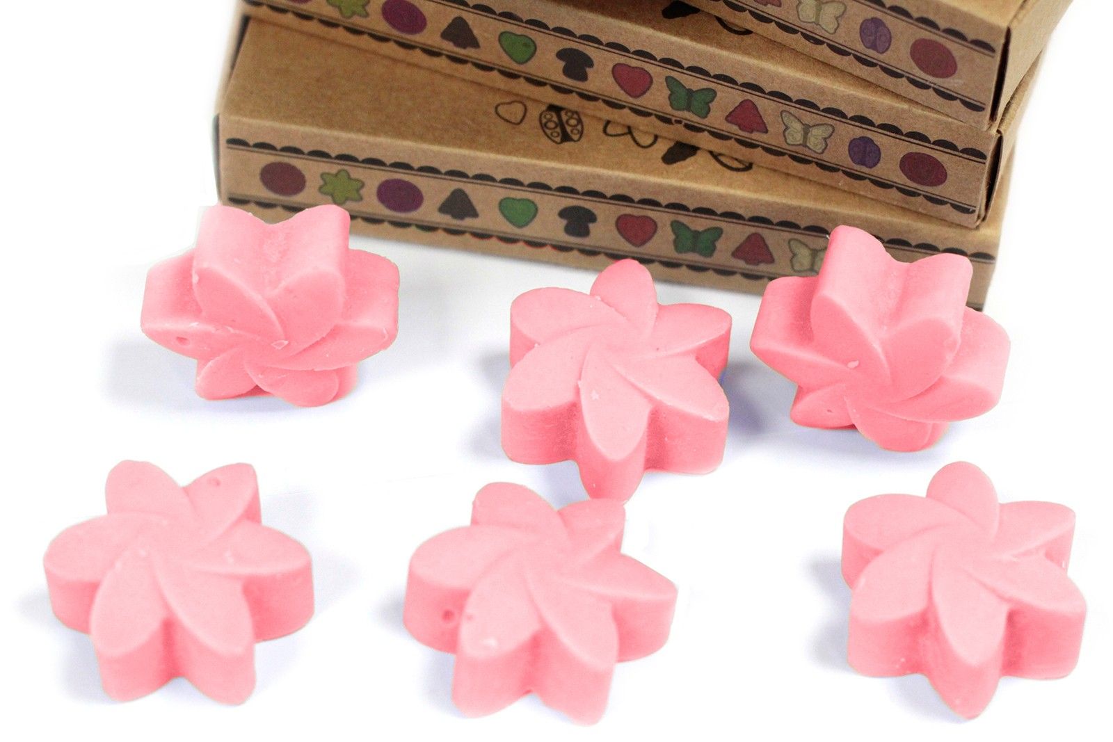 Caja de 6 ceras de Soja - Rosa clásica - Imagen 3