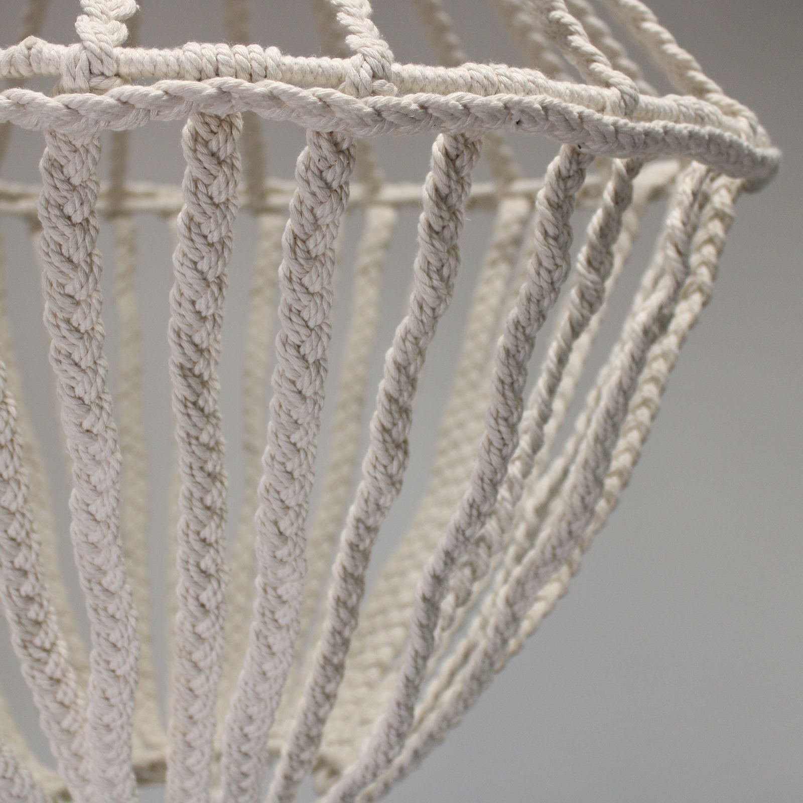 Candelabro de gota grande de macramé - Natural - Imagen 6