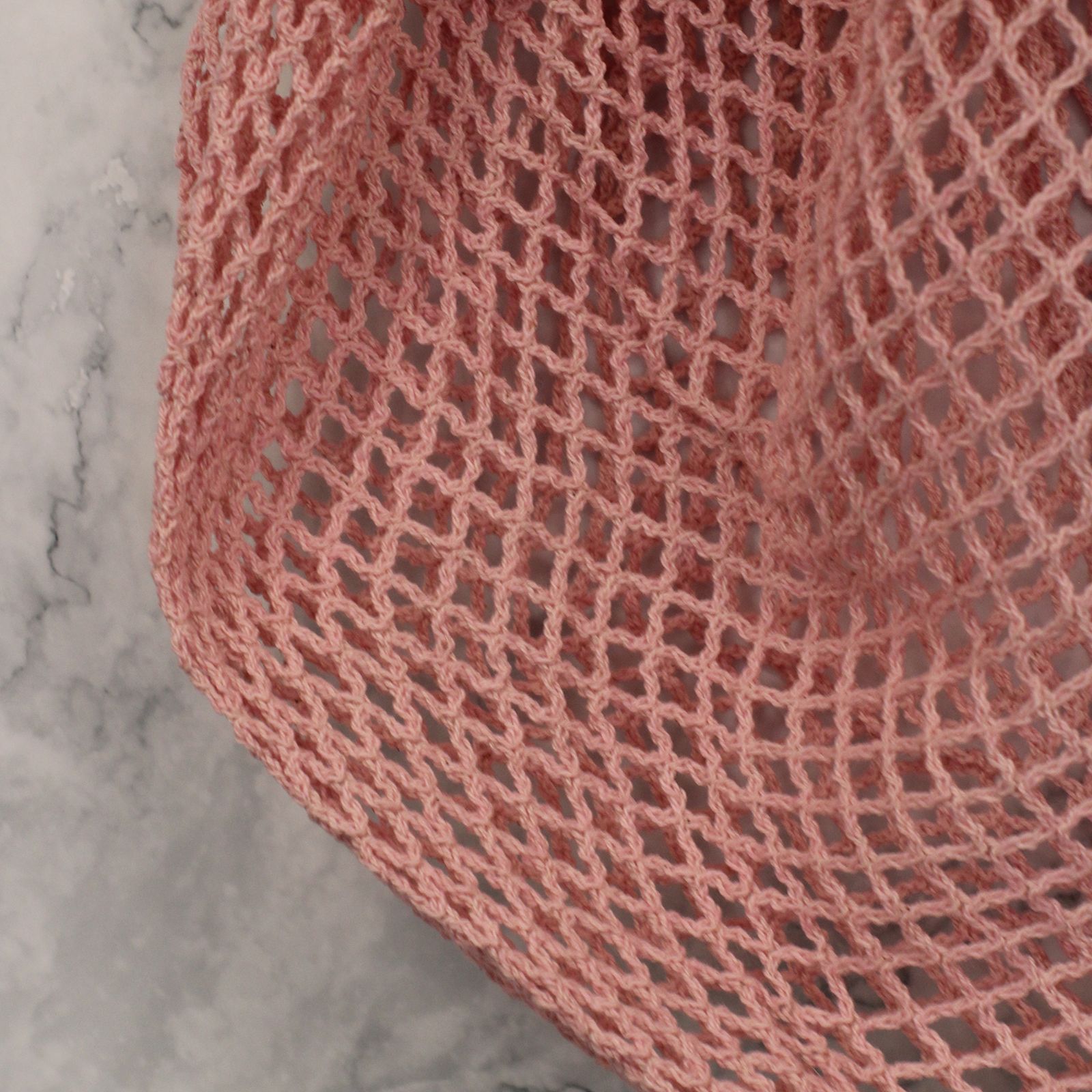 Bolsa de Malla de Algodón Puro - Rosa - Imagen 5
