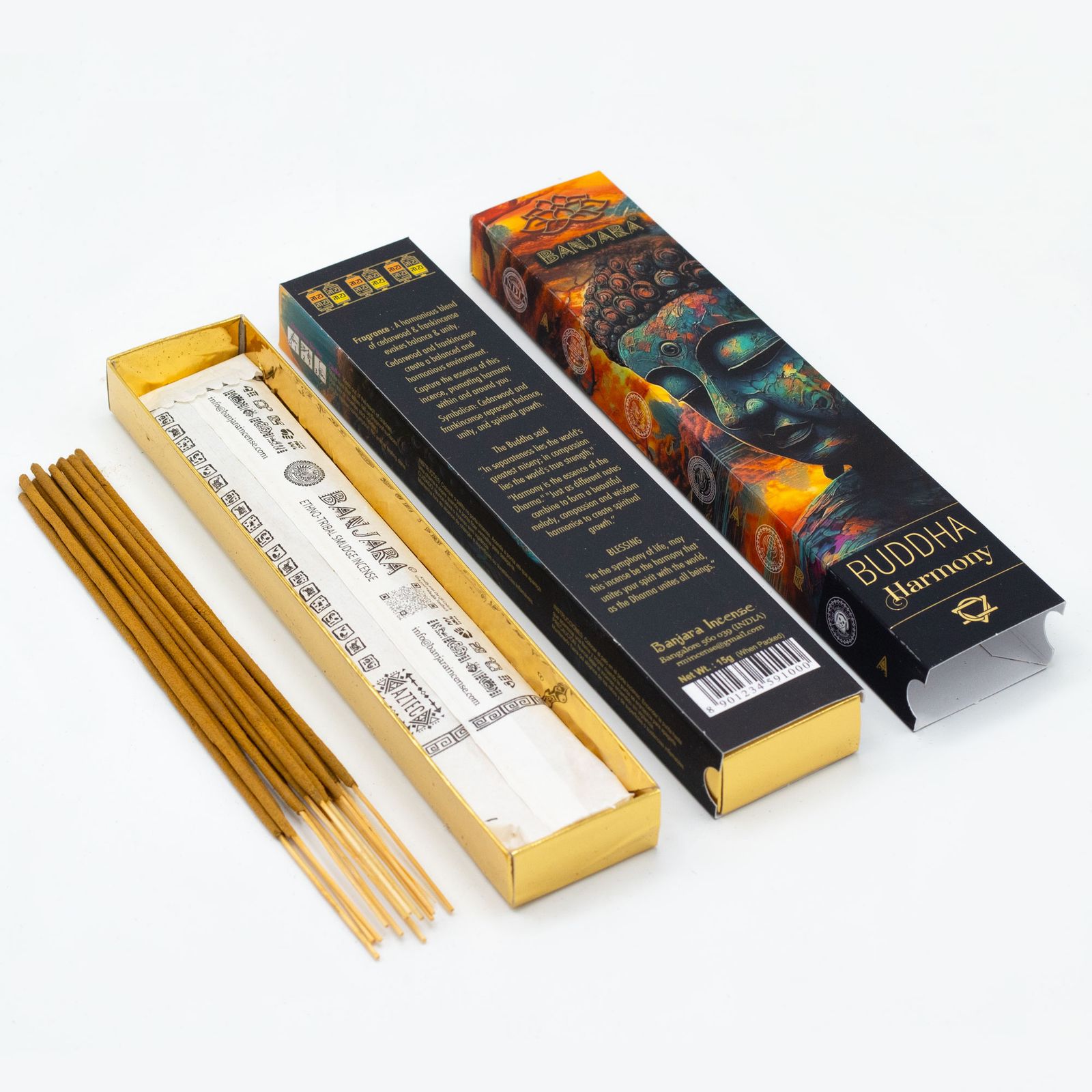 Incienso Banjara Buddha – Set de regalo en caja (6 surtidos) - Imagen 4