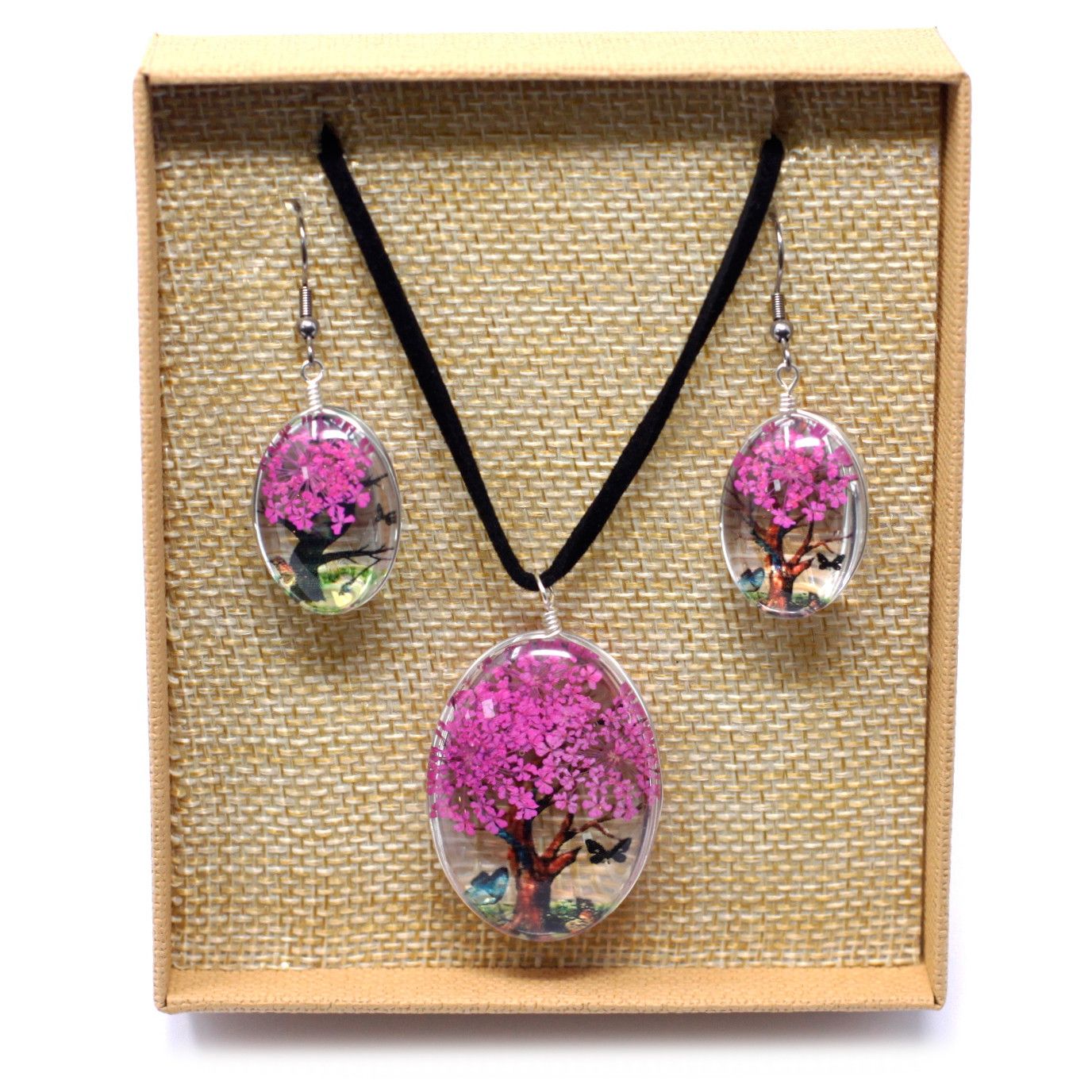 Flores Prensadas - Arbol De La Vida - Rosa brillante - Imagen 3