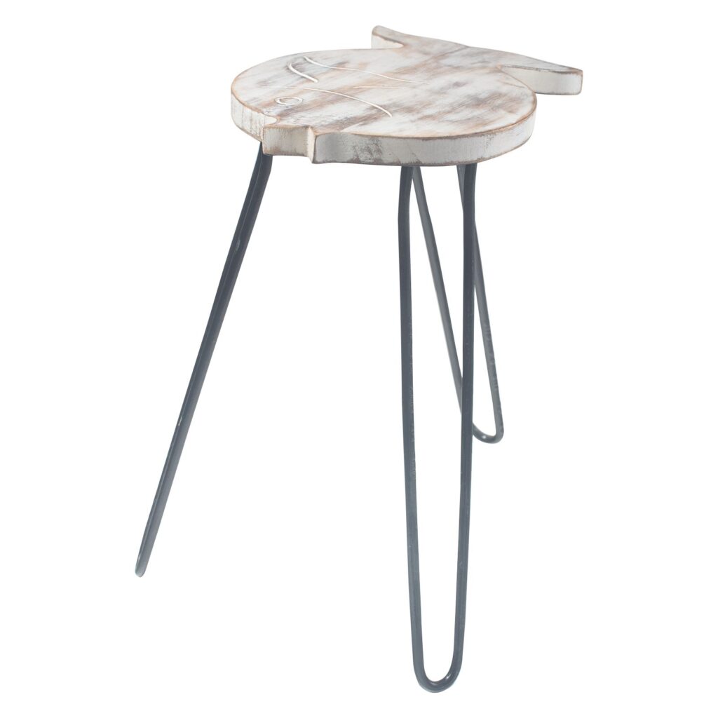 Mesa de Madera de Albasia - Blanqueado