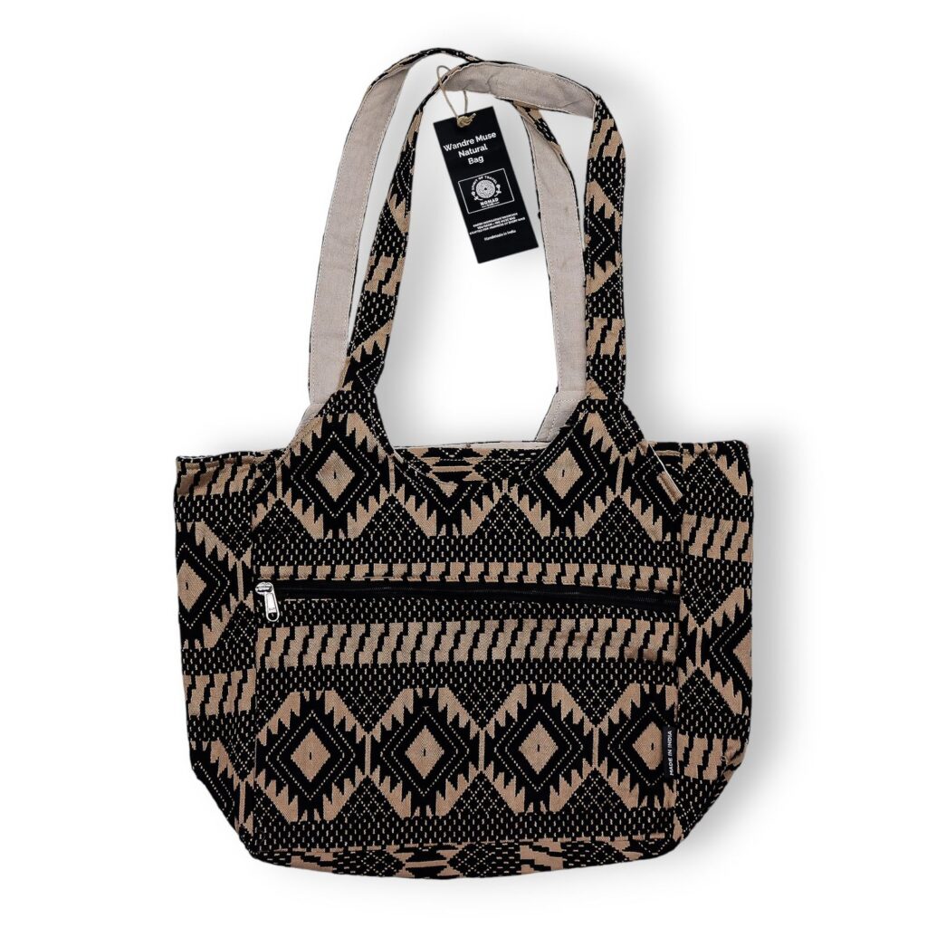 Bolsas Jacquard Naturales – Telar del Desierto – Bolsa Musa Viajera