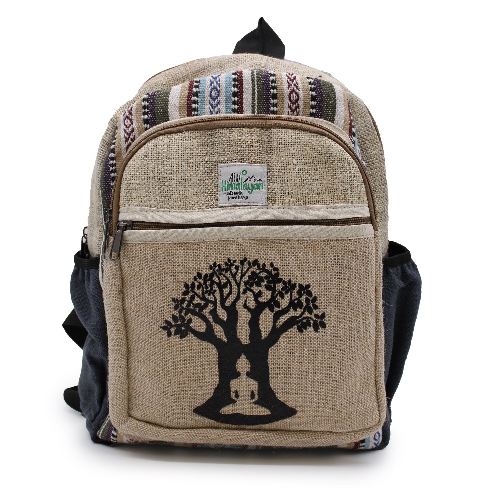 Mochila Pequeña De Cáñamo - Bohdi Tree Design - Imagen 6