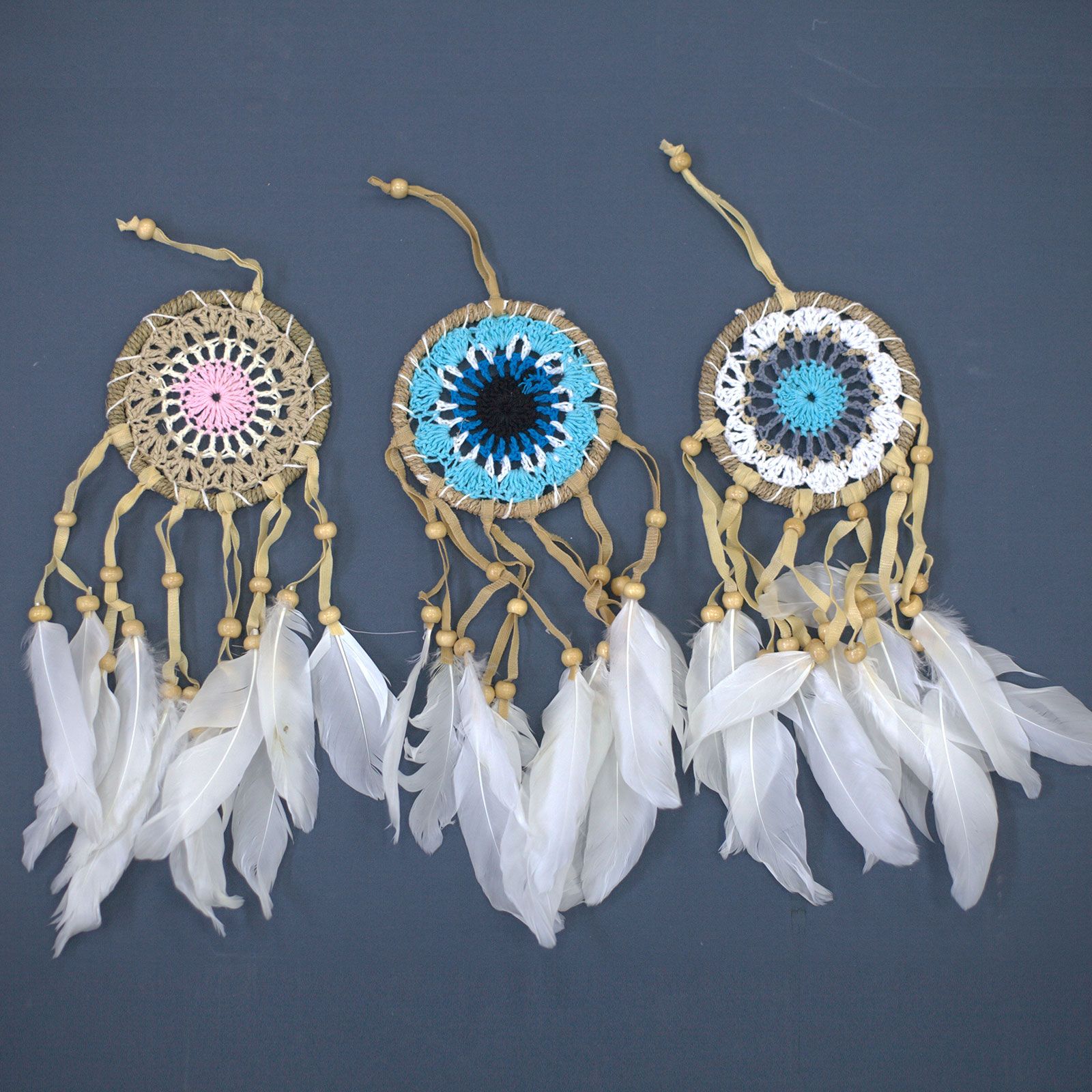 Atrapasueños-Macramé Azul 9cm (Colores Surtidos) - Imagen 2