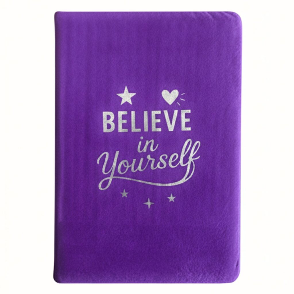 Cuaderno de Terciopelo Lavanda - 80 páginas - Cree en ti mismo