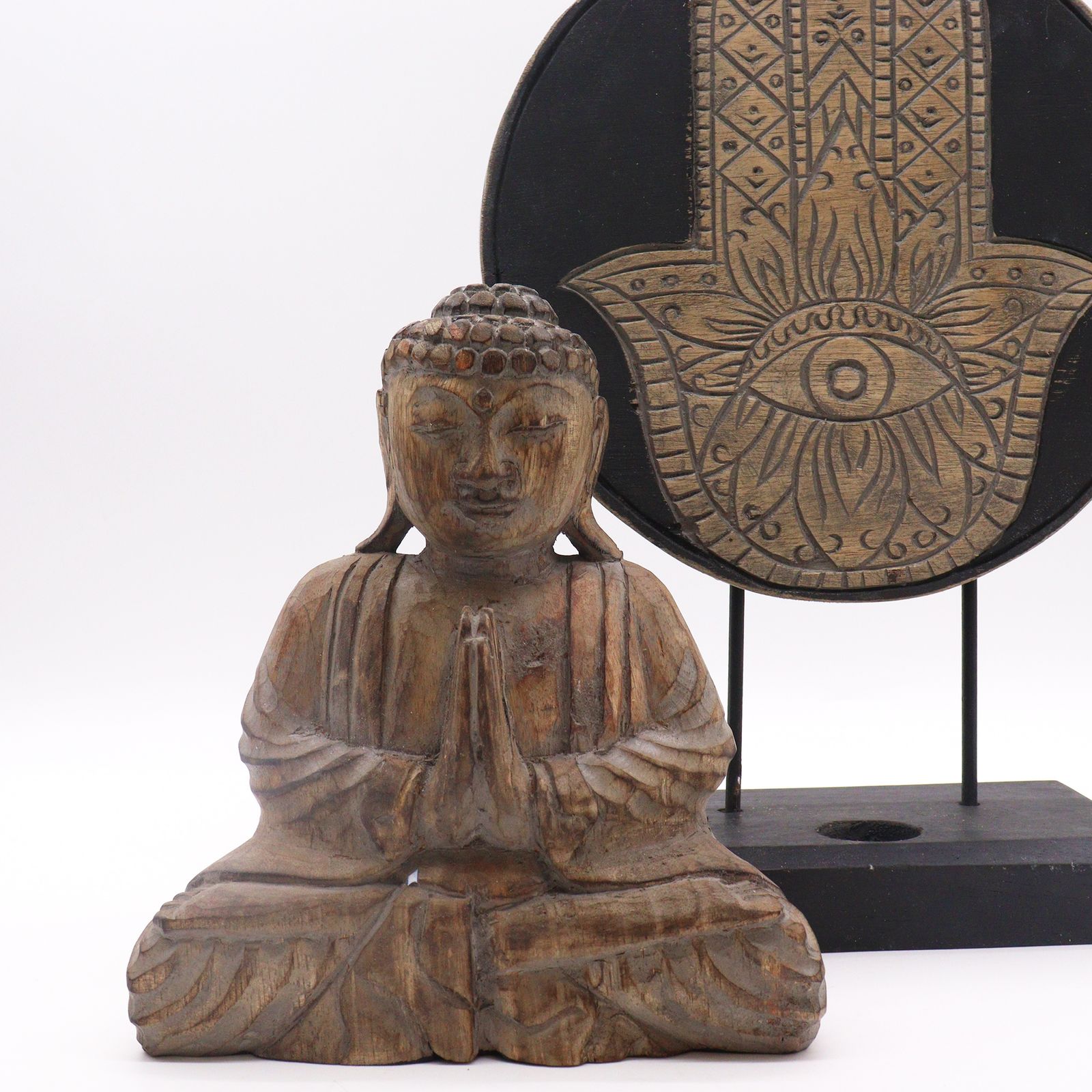 Buda Feng Shui Set - Hamsa - Gris - Imagen 2
