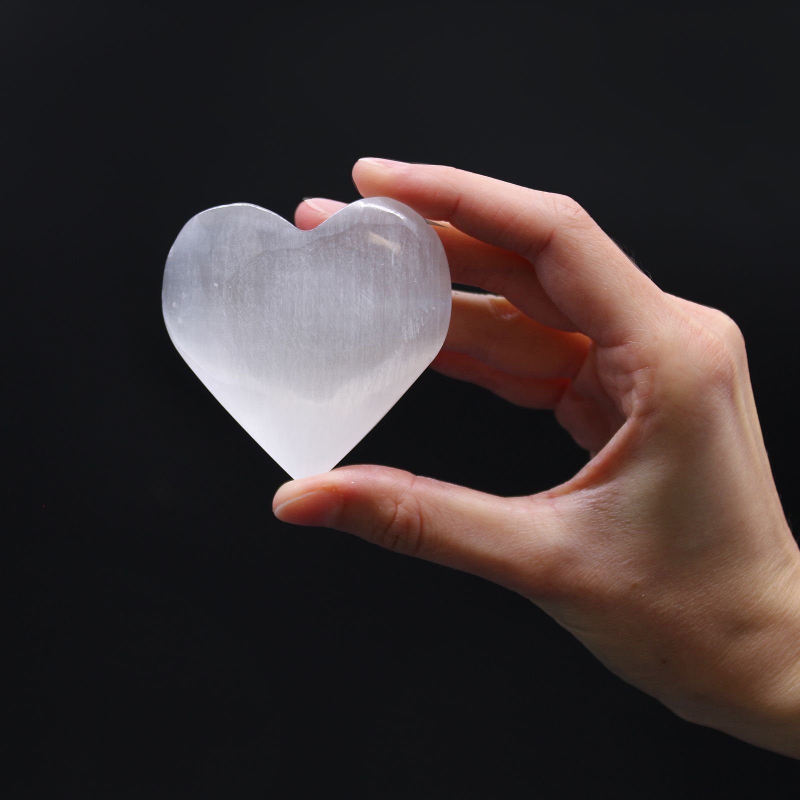 Corazón de selenita - 7-8cm - Imagen 2