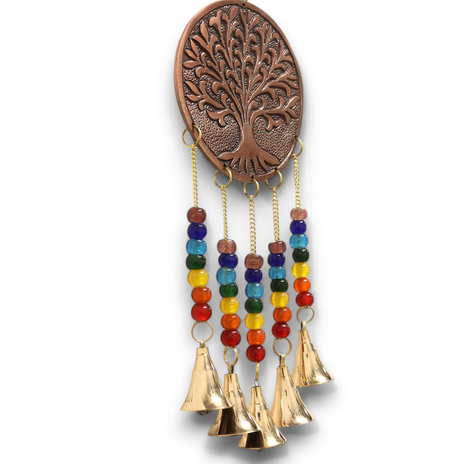 Campanas Indias - Arbol de la Vida Mediano - Chakra 5 Campanas - 10x36cm - Imagen 2