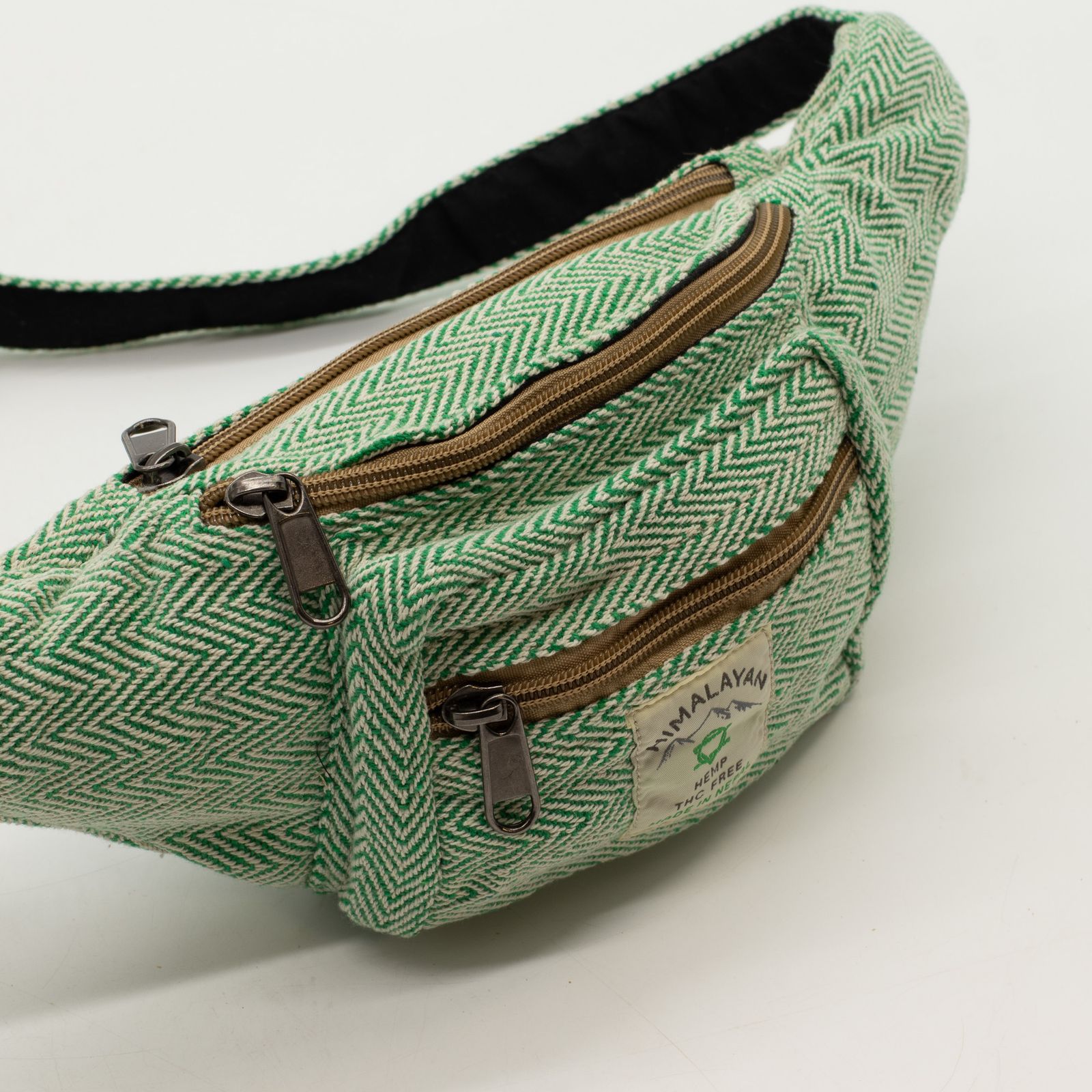 Bolso Tipo Cinturón de Estilo Cáñamo y Algodón (o Riñonera) - Salvia - Imagen 3