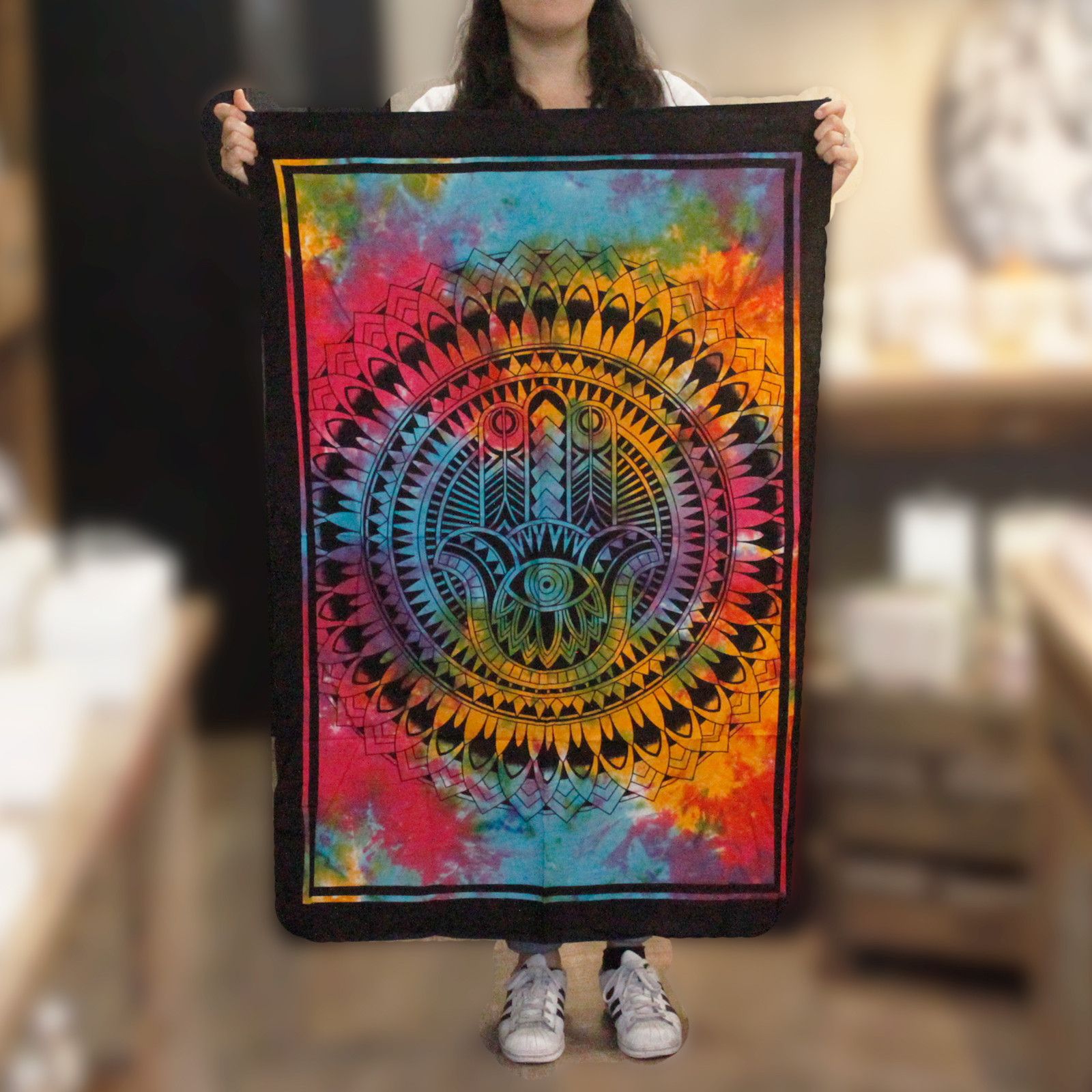 Arte de pared de algodón - Mano de hamsa - Imagen 2