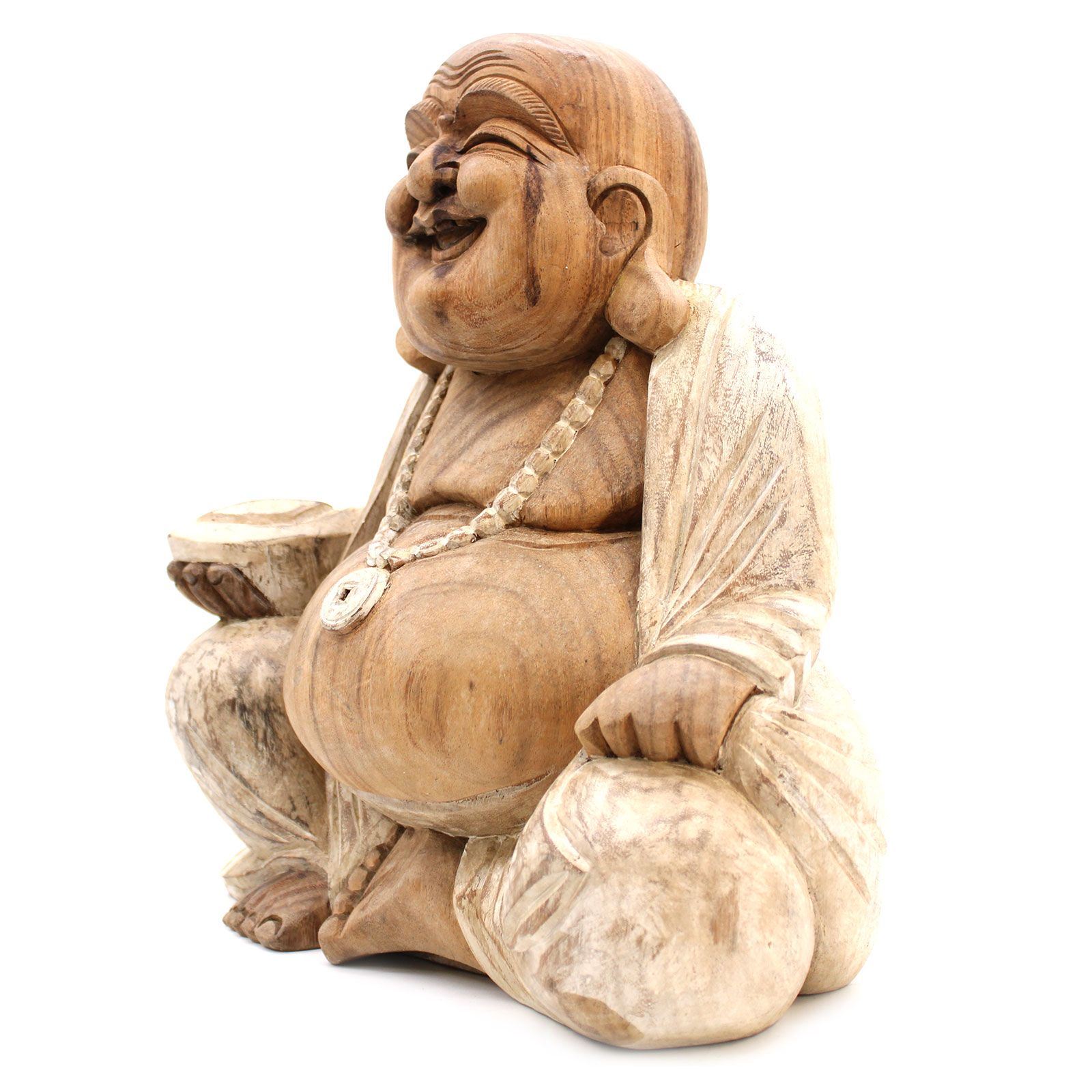 Buda Feliz - Blanqueado 40cm - Imagen 4