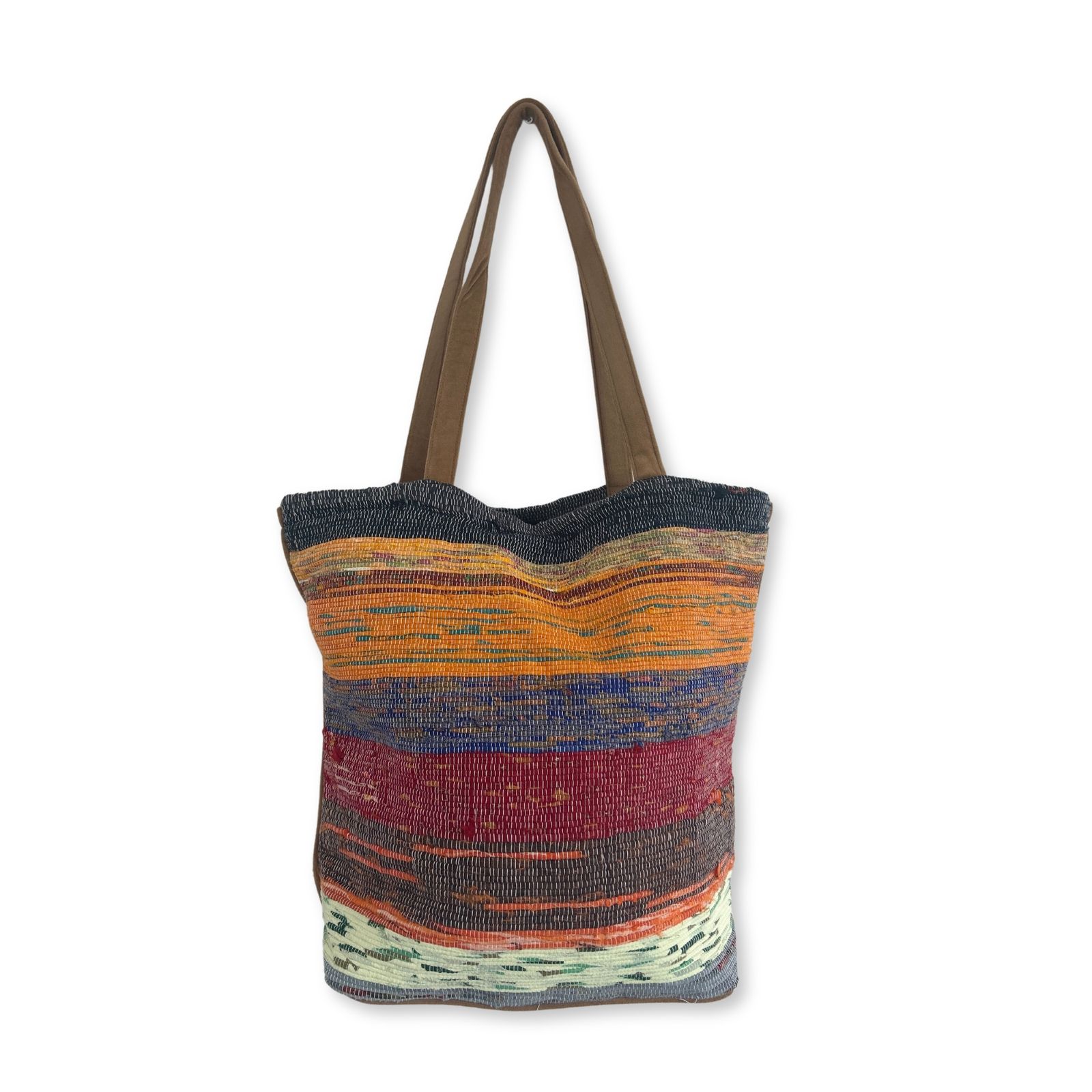 Bolso Grande de Tapetes Reciclados - Sombras de setas - Imagen 2