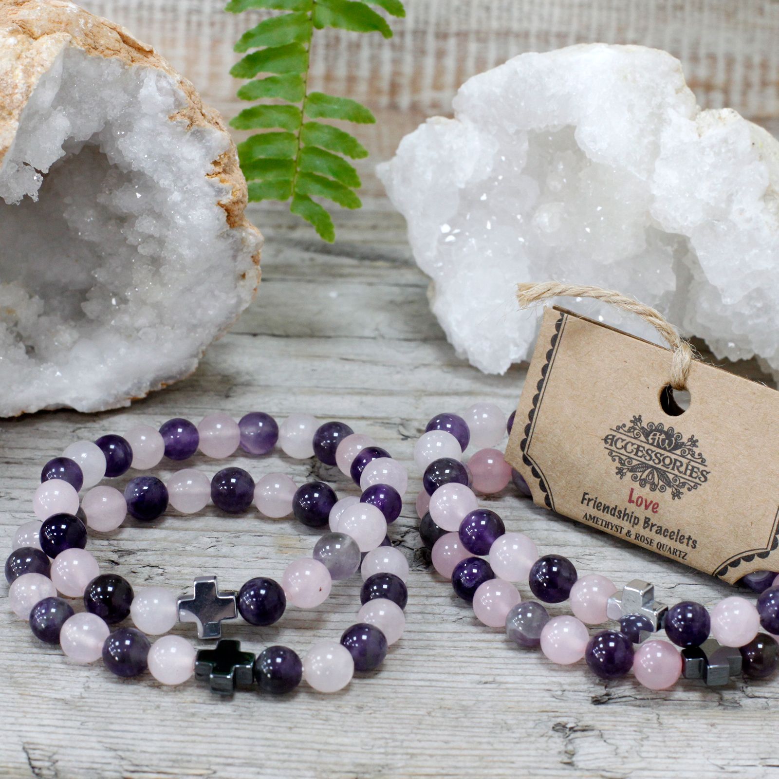 2 Pulseras con Piedras Preciosas - Amor - Imagen 2