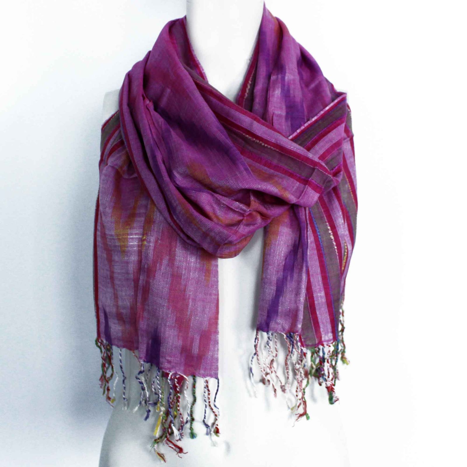 Bufandas bohemias indias - 50x180cm - Azules aleatorios - Imagen 2