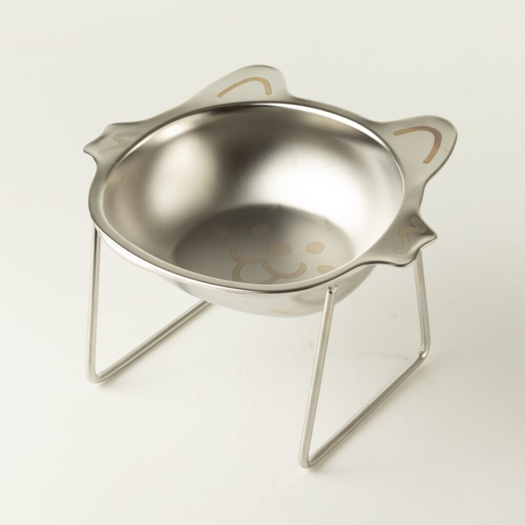 Cuencos para comida PAW - Tazón único para gato con soporte - Acero inoxidable (304)