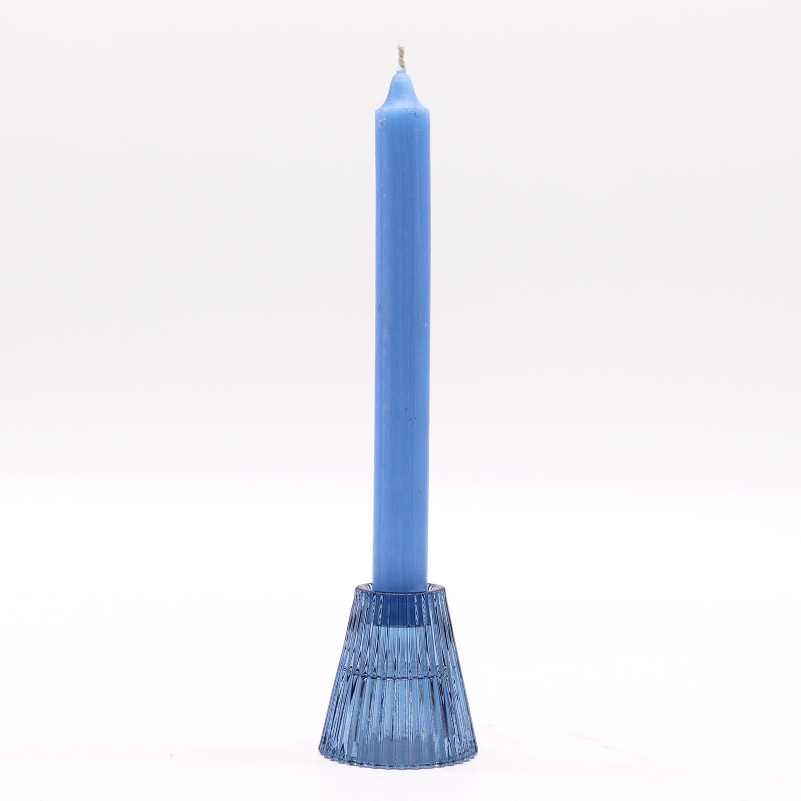 Portavelas reversible para cena / vela de té - Azul real - Imagen 3