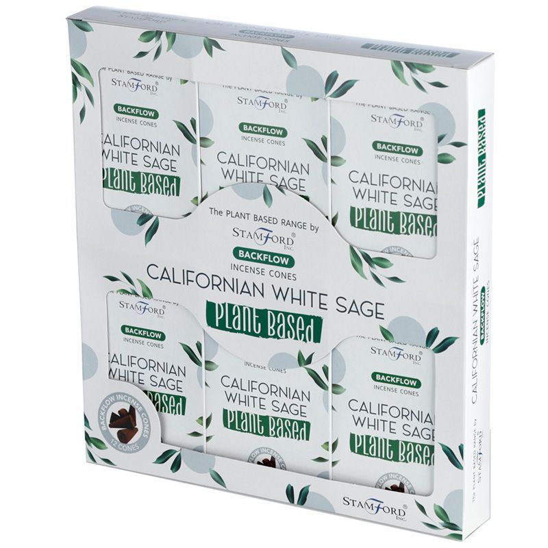 Conos de Incienso de Reflujo a Base de Plantas - Salvia Blanca de California - Imagen 4