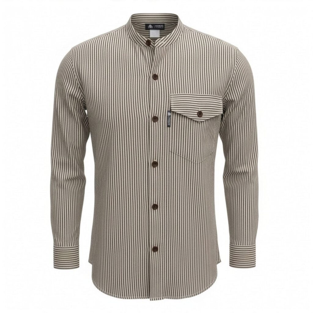 Nomad Sari Camisa Grandad - Gris Piedra - XL