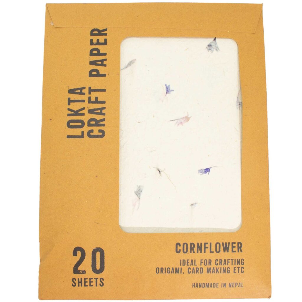 A4 - Papel Lokta para manualidades (paquete de 20 hojas) - azul aciano