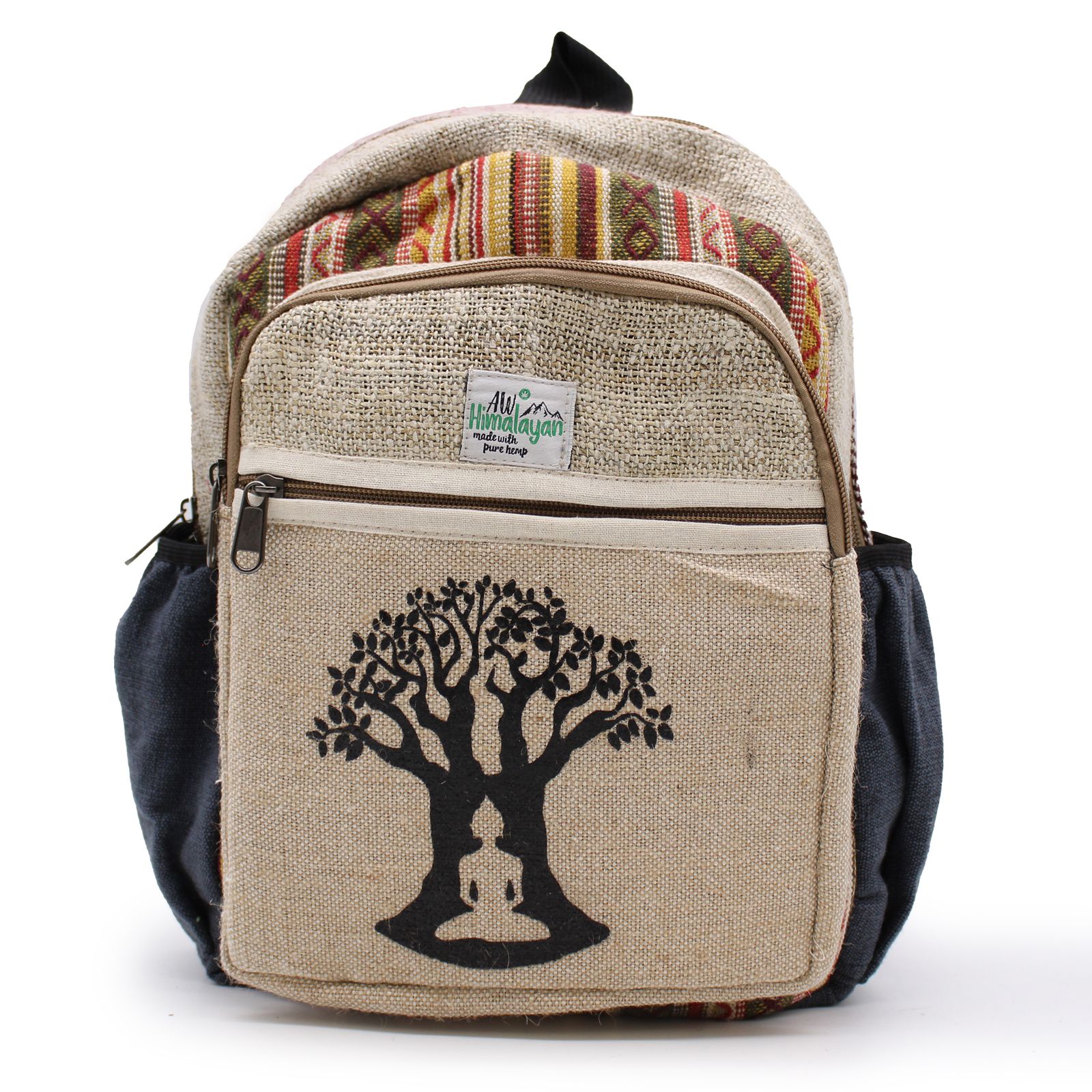 Mochila Pequeña De Cáñamo - Bohdi Tree Design - Imagen 4