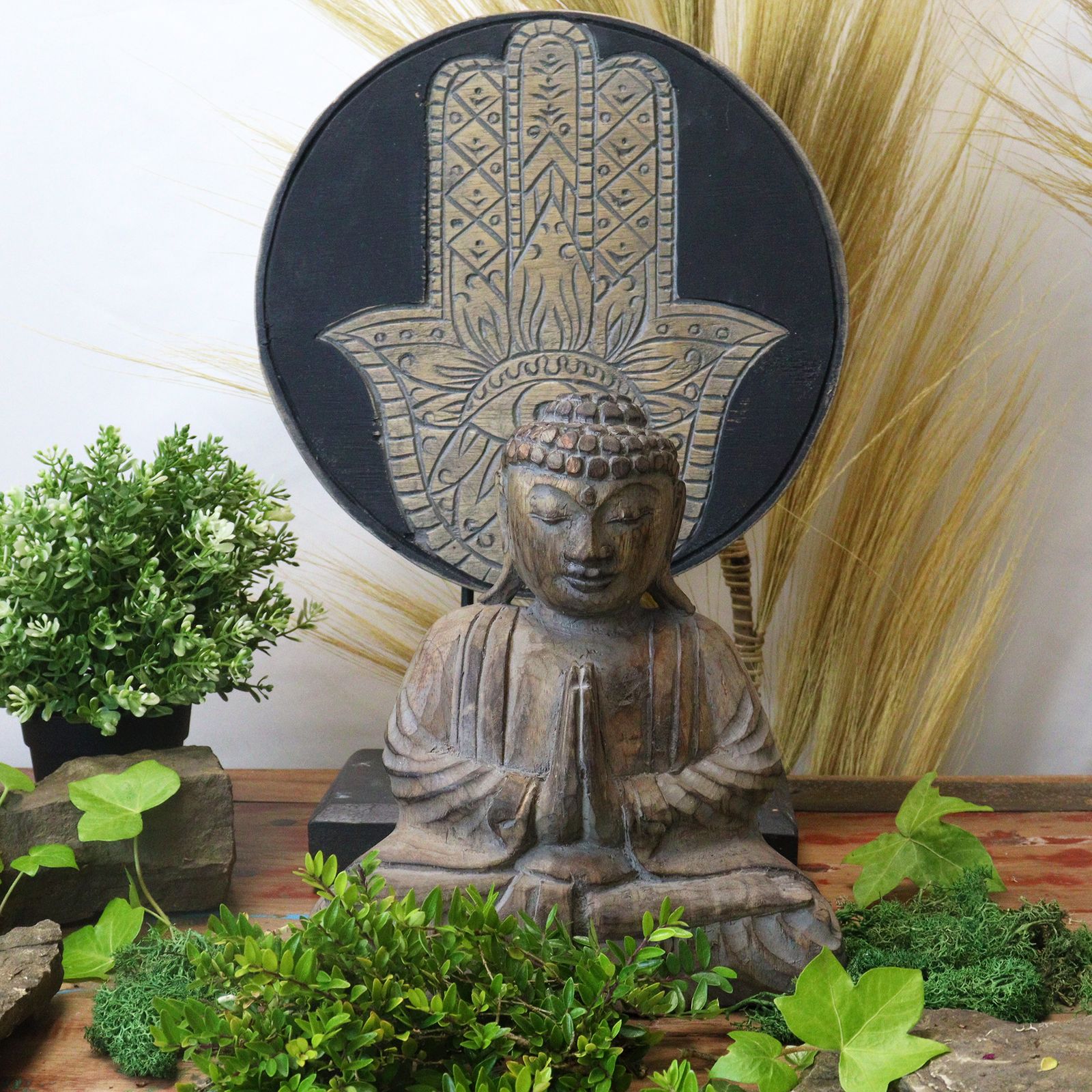 Buda Feng Shui Set - Hamsa - Gris - Imagen 3