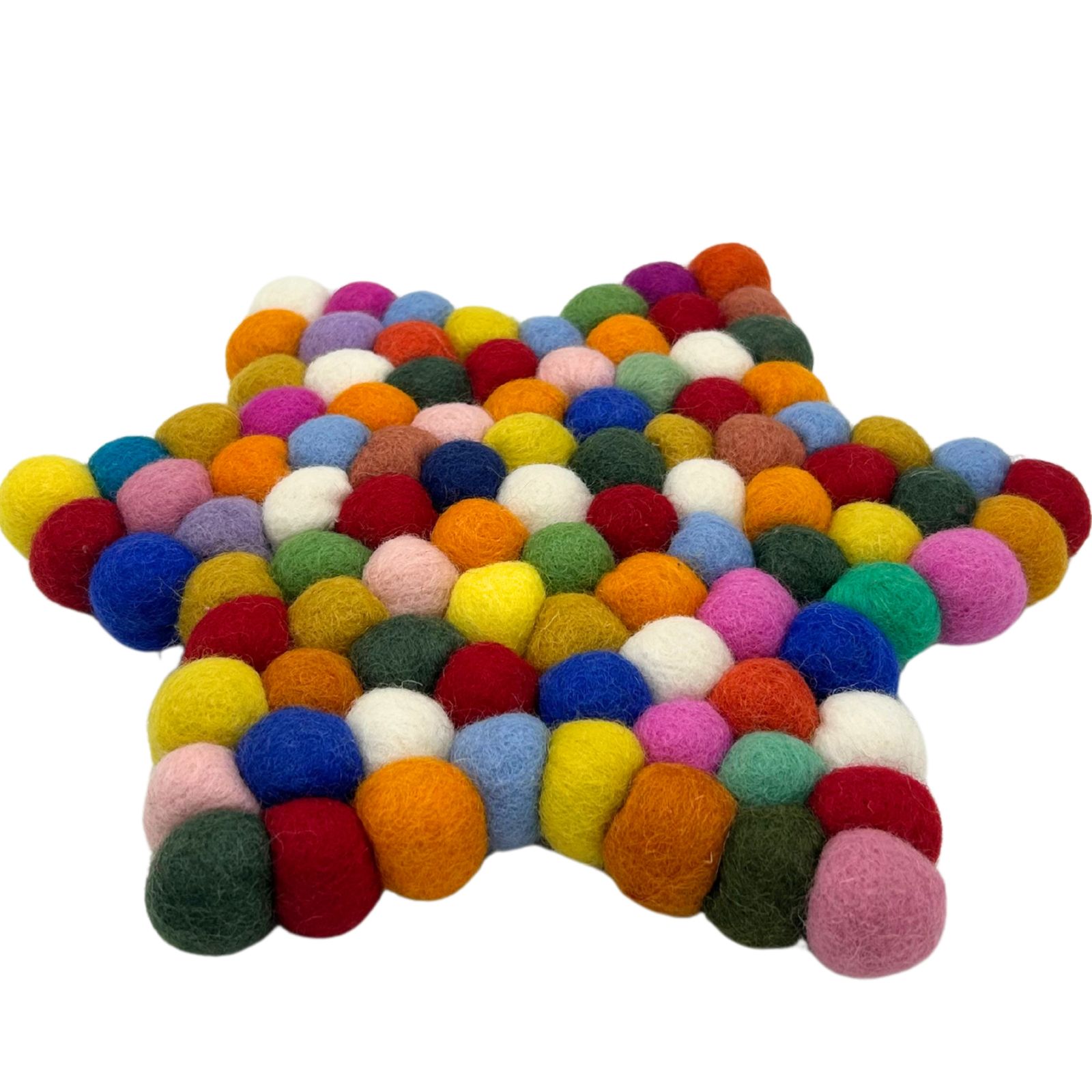Tapete central de estrella de fieltro - 38 x 18 cm, multicolor - Imagen 3