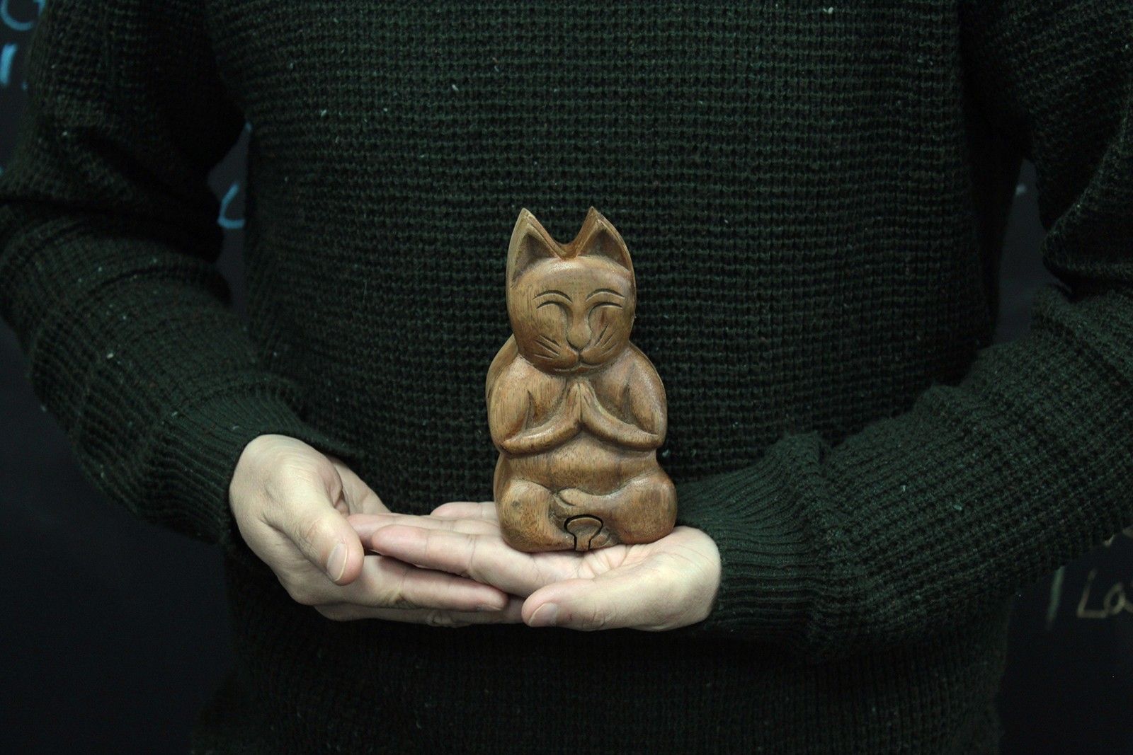 Caja mágica de Bali - gato de yoga - Imagen 3
