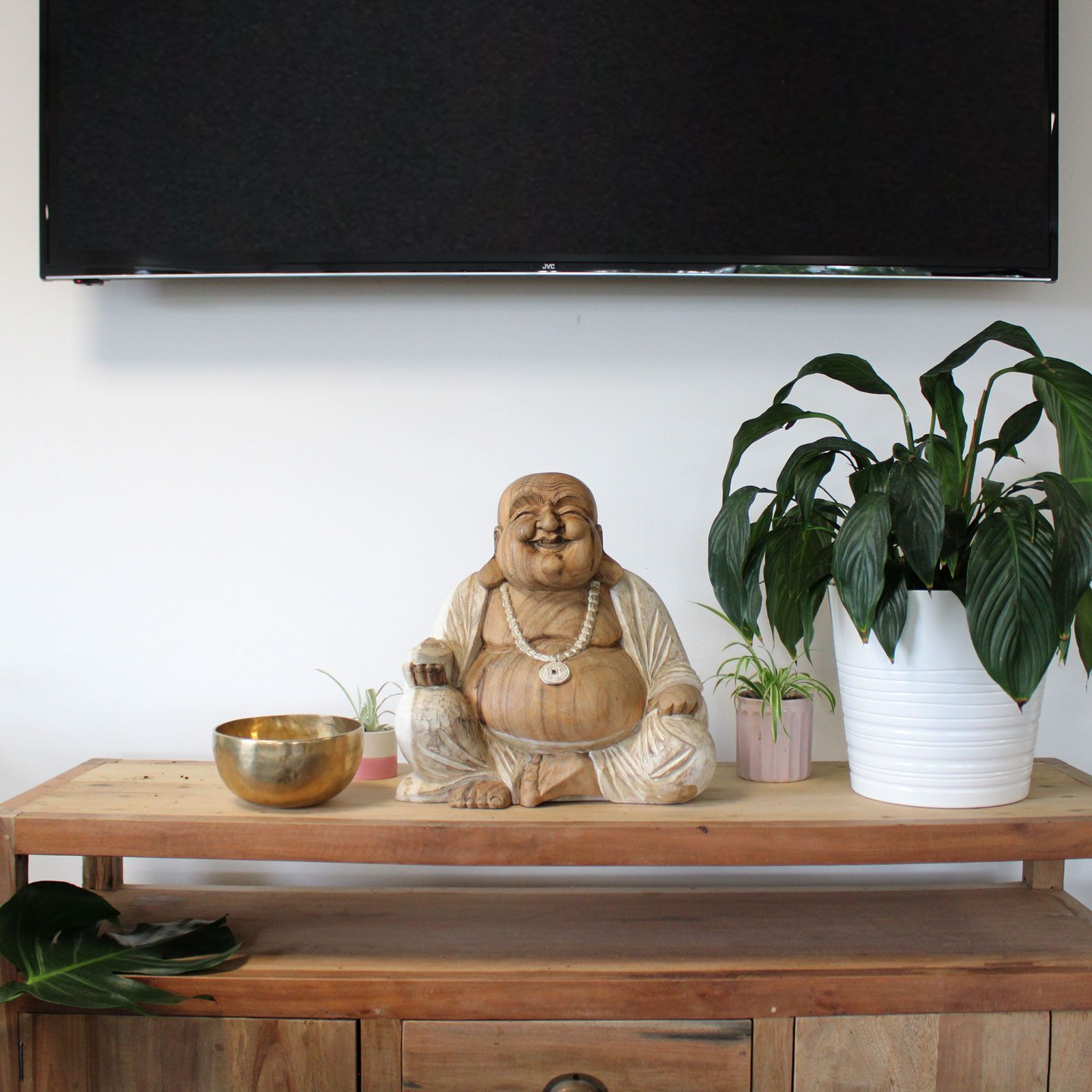 Buda Feliz - Blanqueado 40cm - Imagen 2